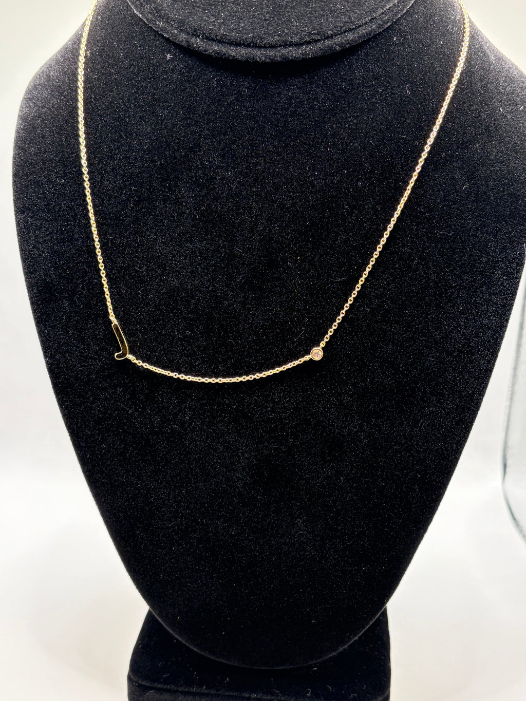 Maya Brenner Initial Necklace with Diamond Gold J Women's