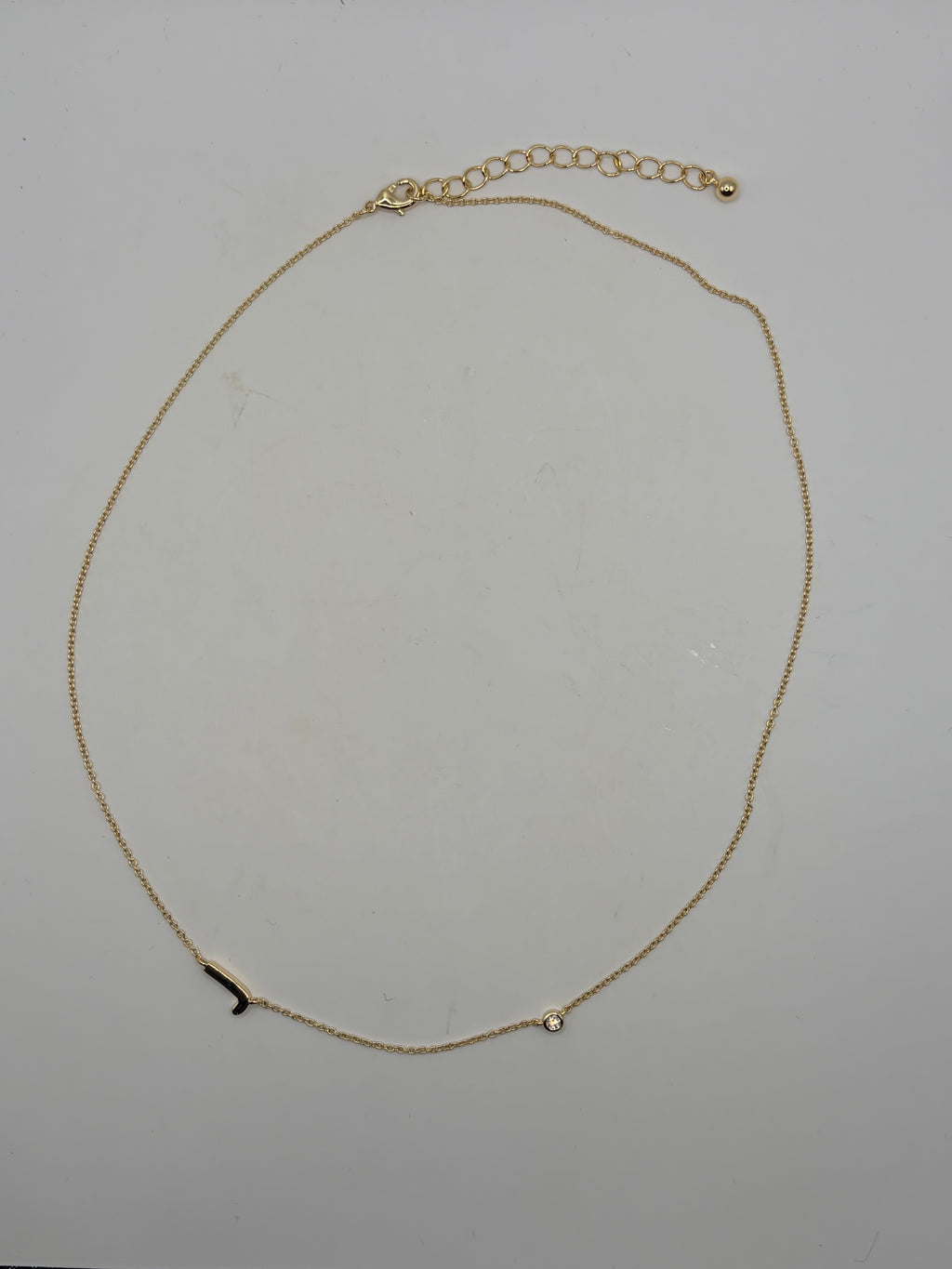 Maya Brenner Initial Necklace with Diamond Gold J Women's