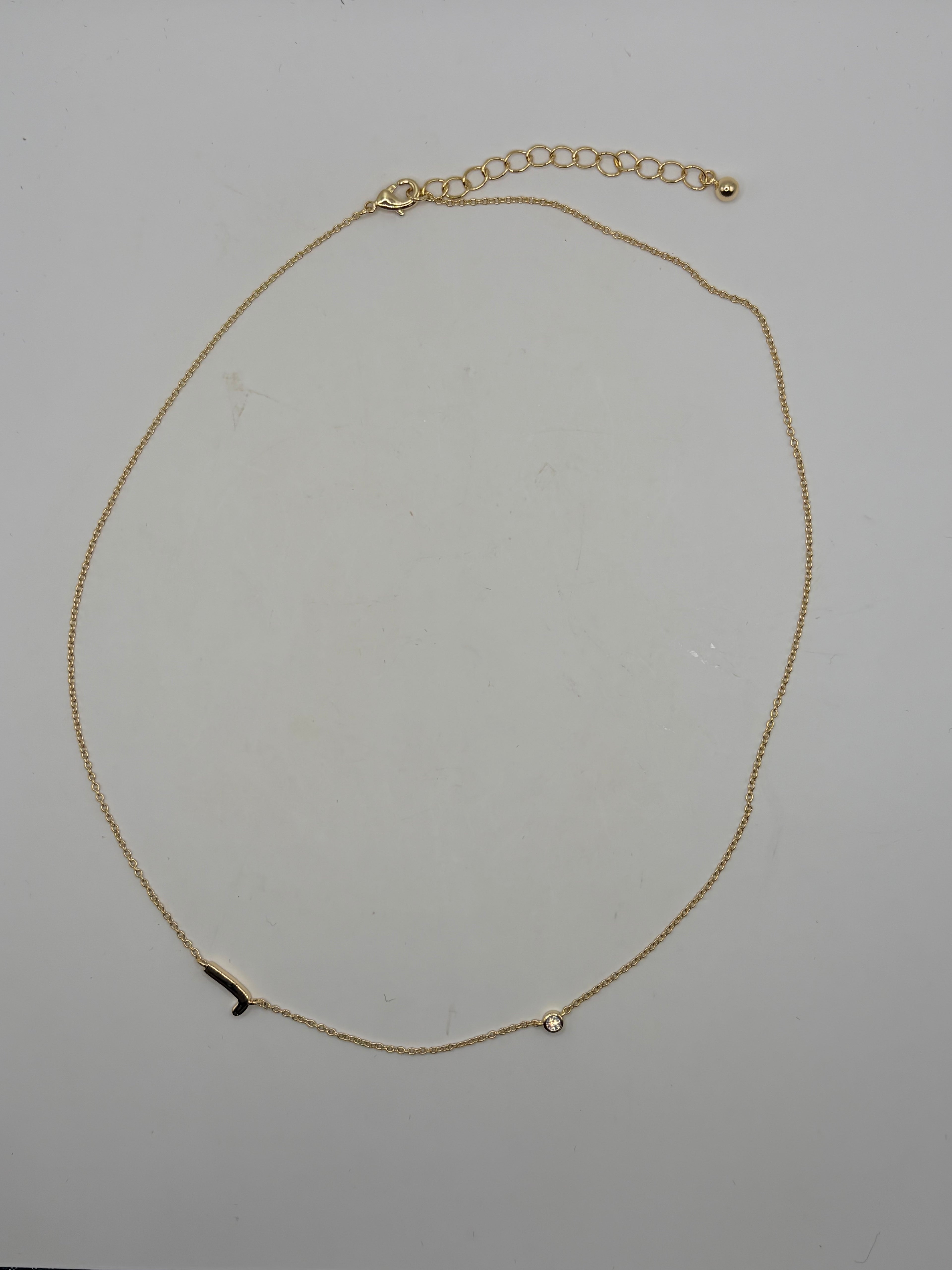 Maya Brenner Initial Necklace with Diamond Gold J Women's