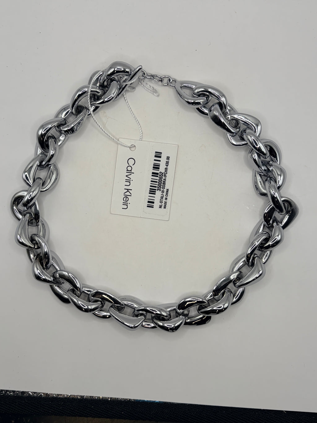 Calvin Klein 35000052 Chain Bracelet Silver Tone New With Tags Box
