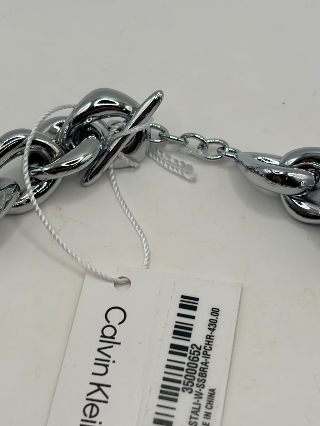 Calvin Klein 35000052 Chain Bracelet Silver Tone New With Tags Box