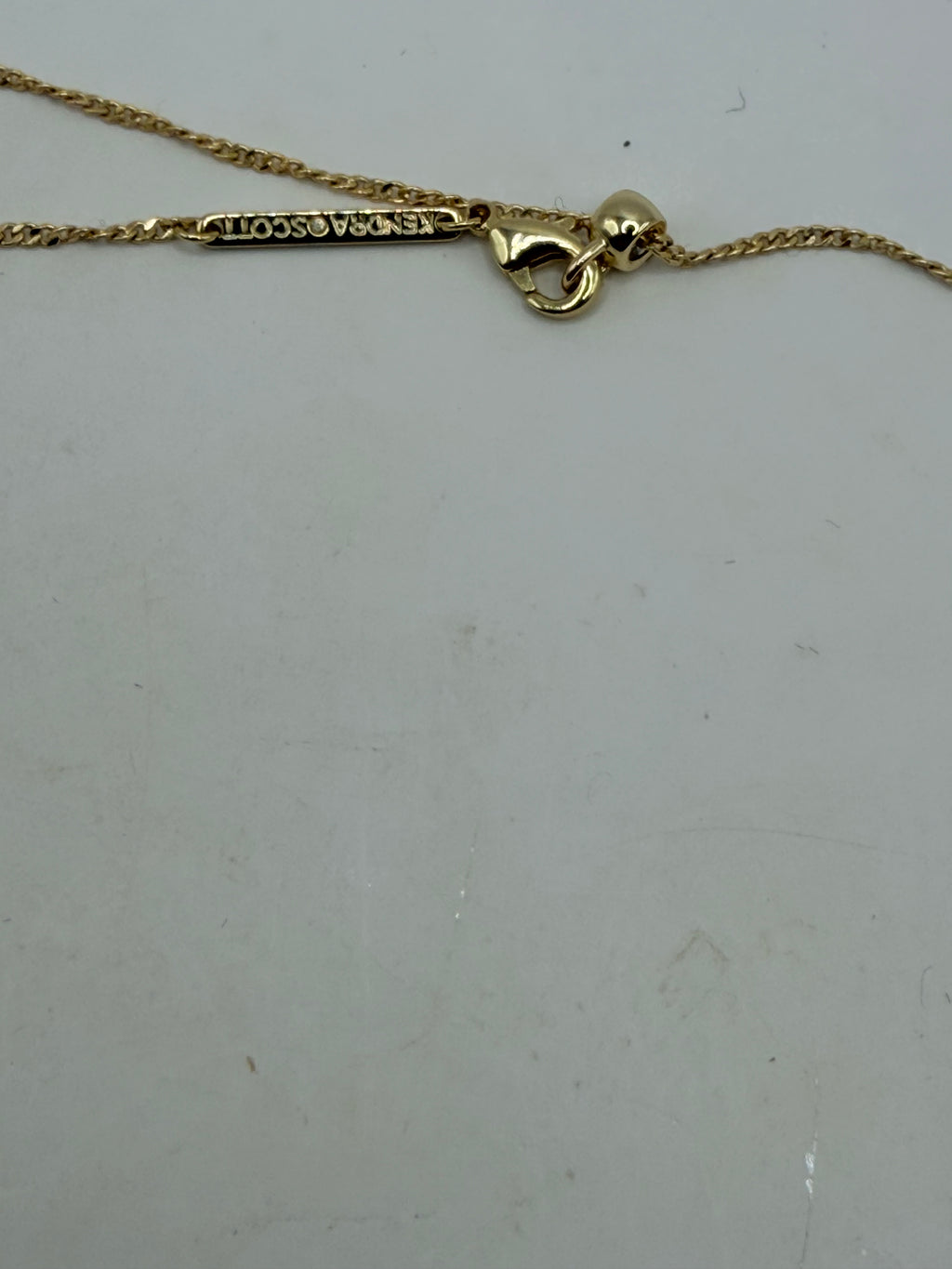Kendra Scott Haley Bow Gold Short Pendant Necklace Pink Gold Necklace Women's
