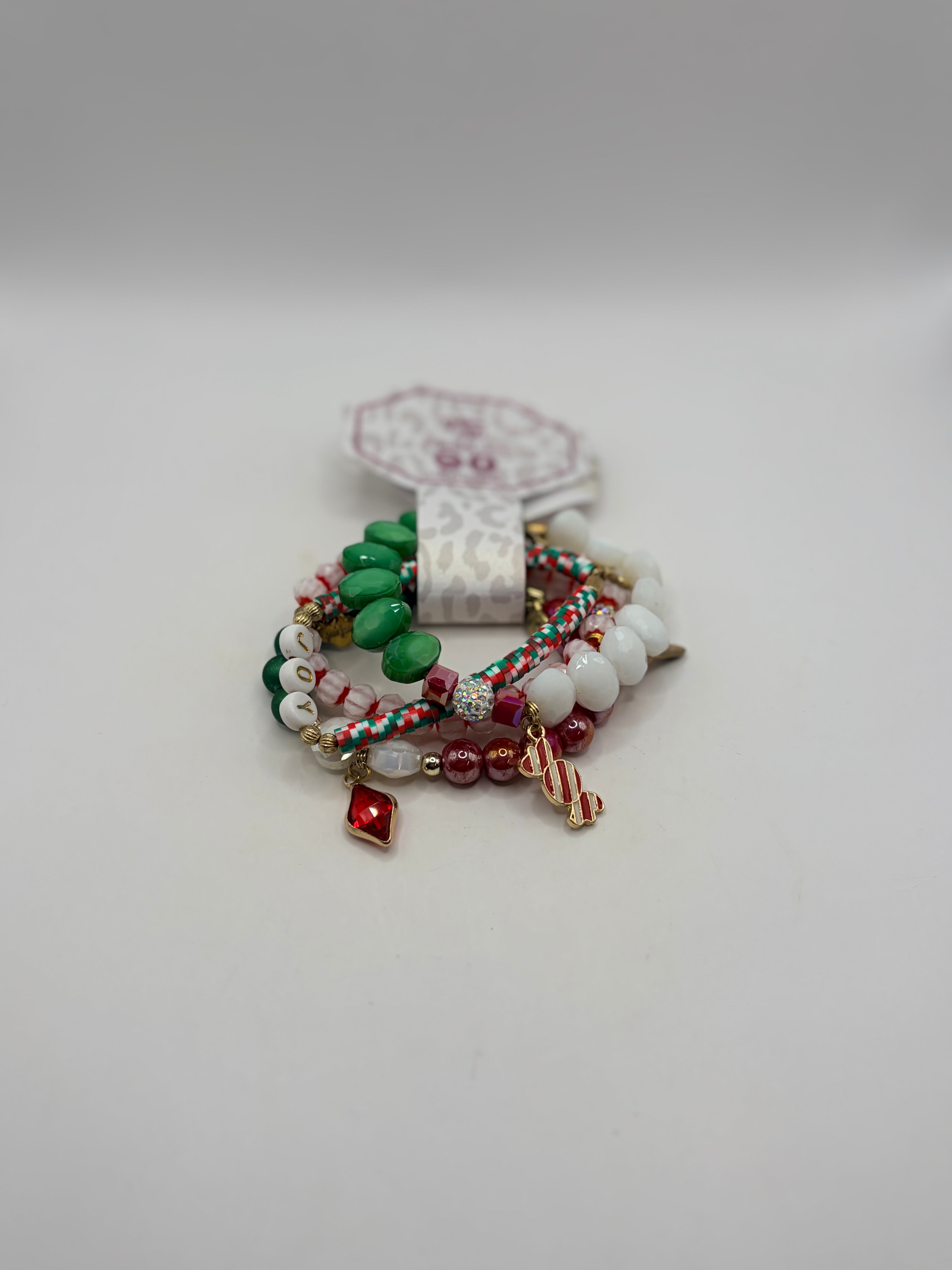 Erimish Gem Jams Starter Stack Holiday Beaded Stretch Bracelet Set
