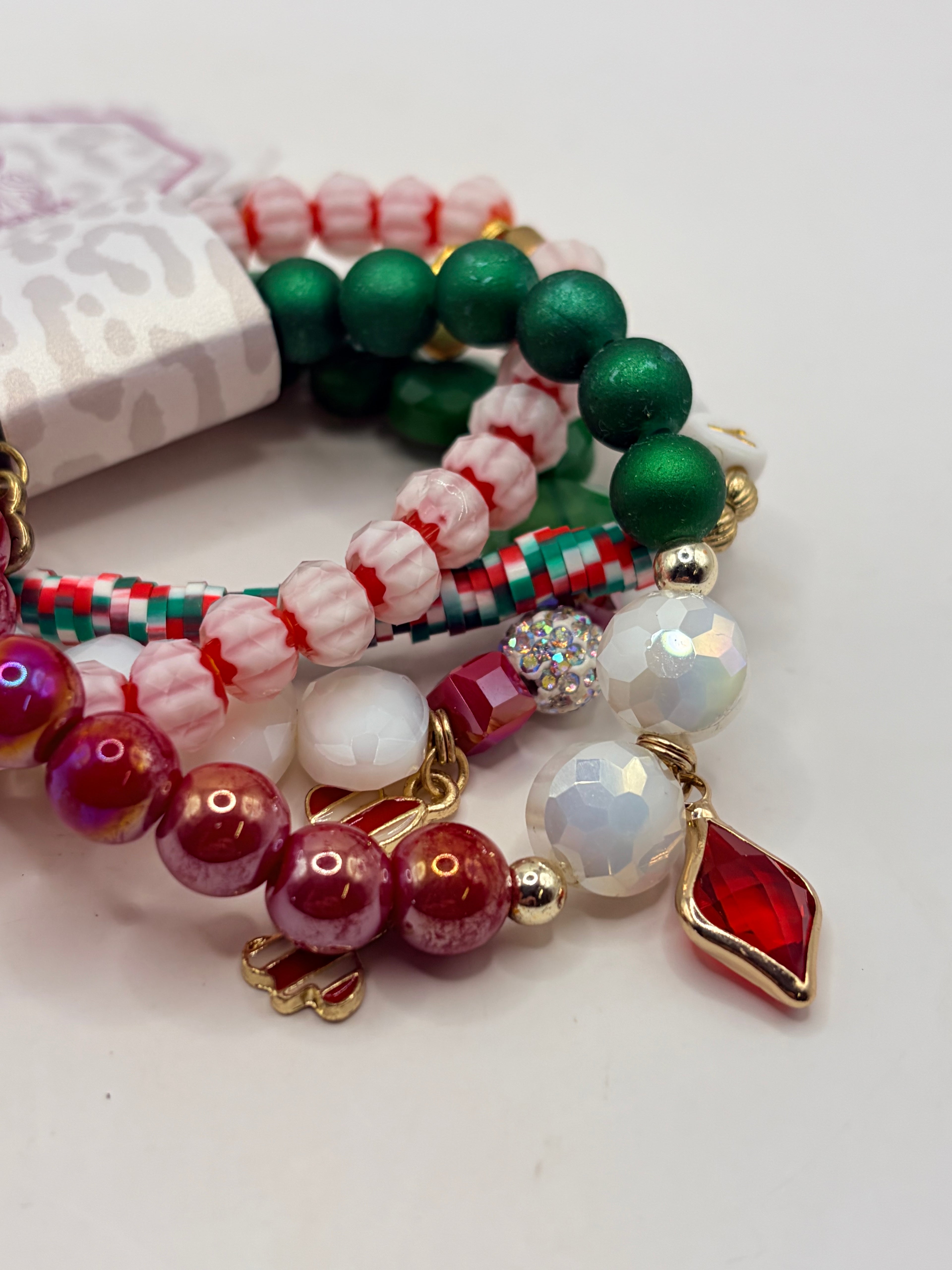 Erimish Gem Jams Starter Stack Holiday Beaded Stretch Bracelet Set