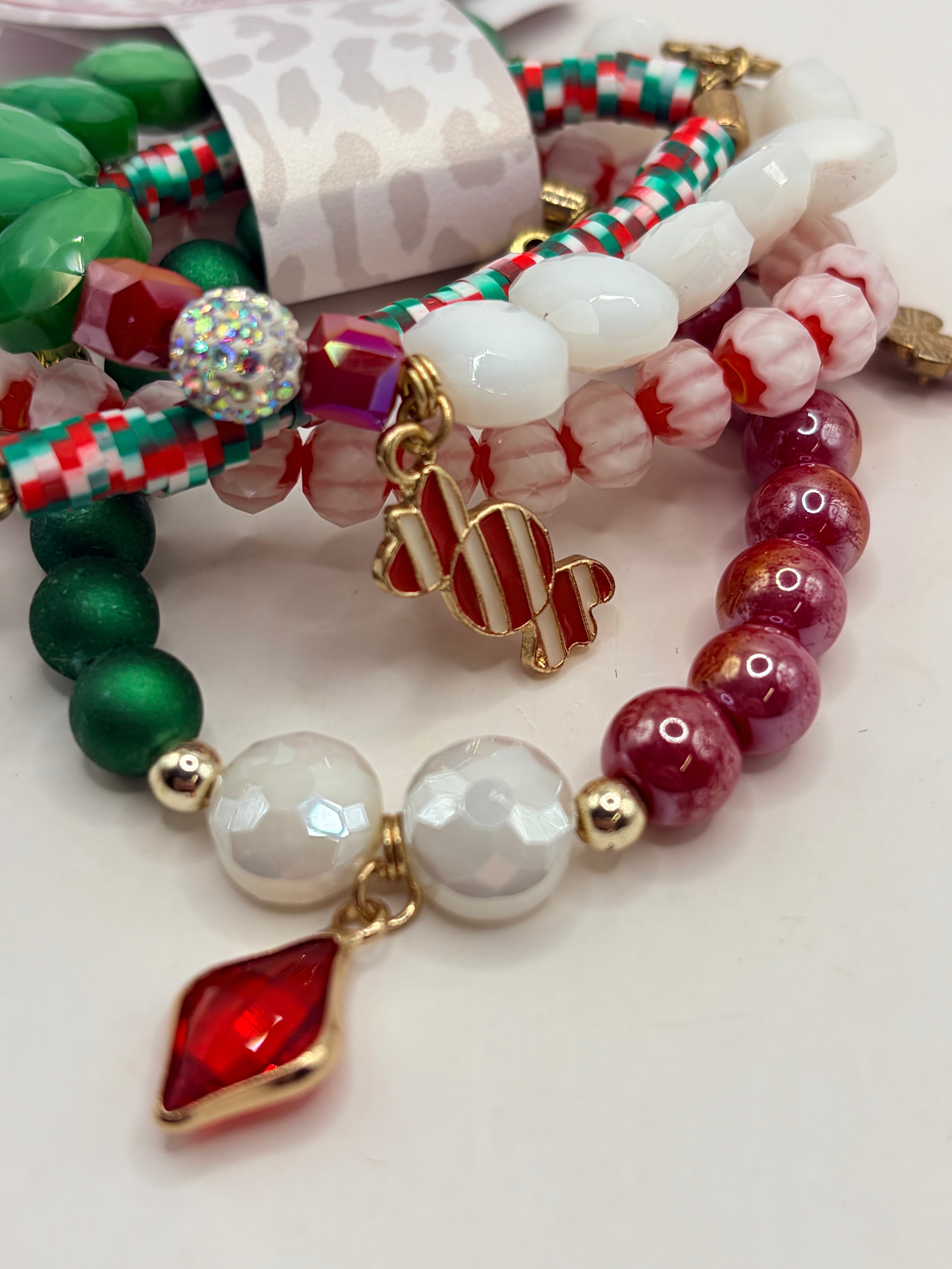Erimish Gem Jams Starter Stack Holiday Beaded Stretch Bracelet Set
