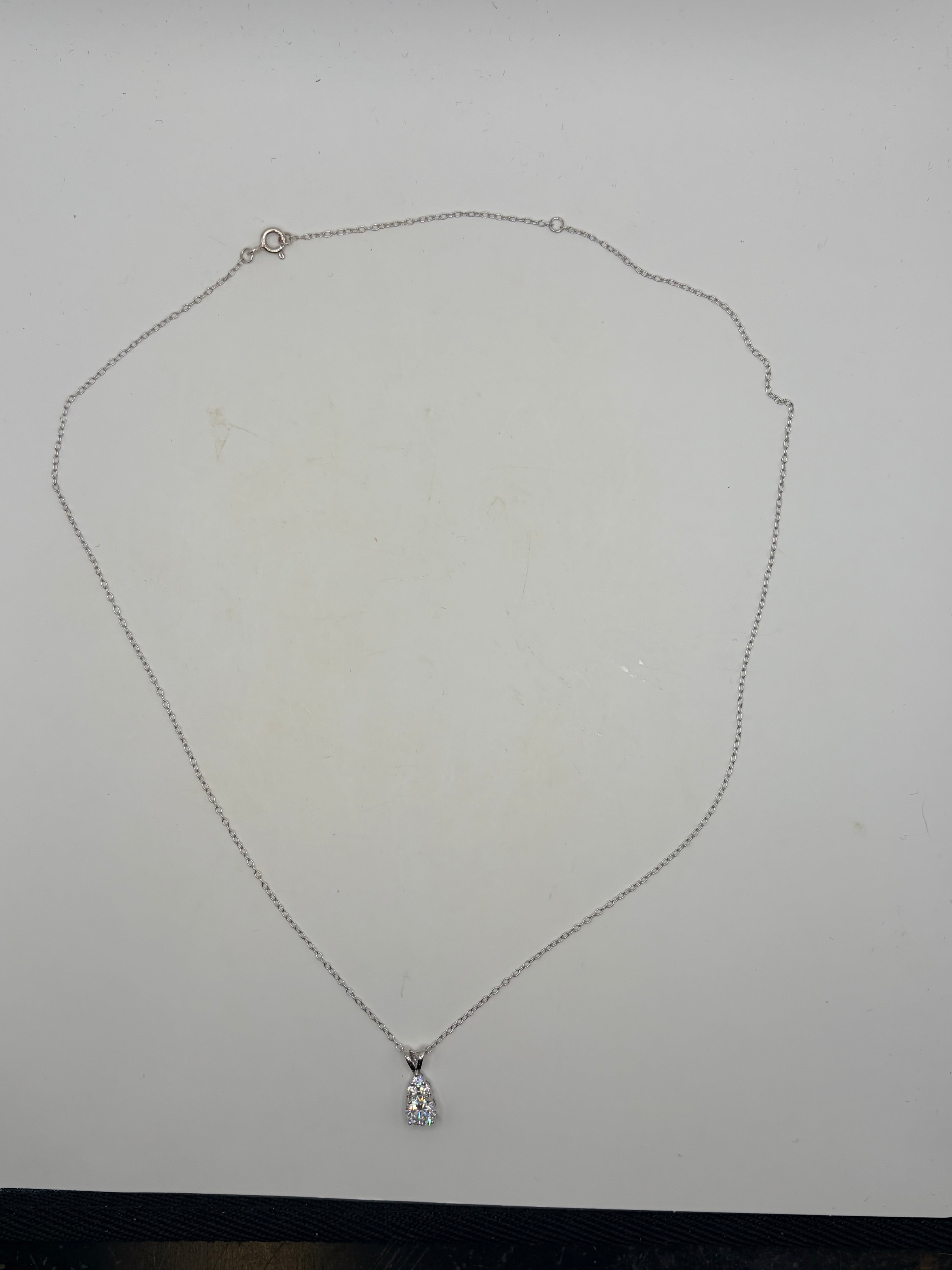 R.H. Macy & Co. Fine Jewelry Silver-Tone Pendant Necklace with Box Women's