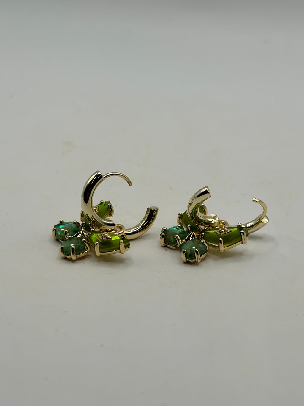 Kendra Scott Bianca Butterfly Green Huggie Earrings Convertible Women's