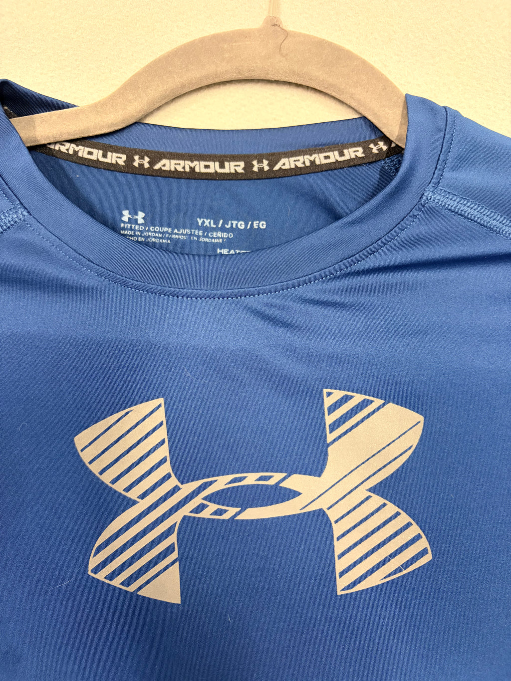 Under Armour HeatGear Armour YXL Royal Blue Compression Long Sleeve
