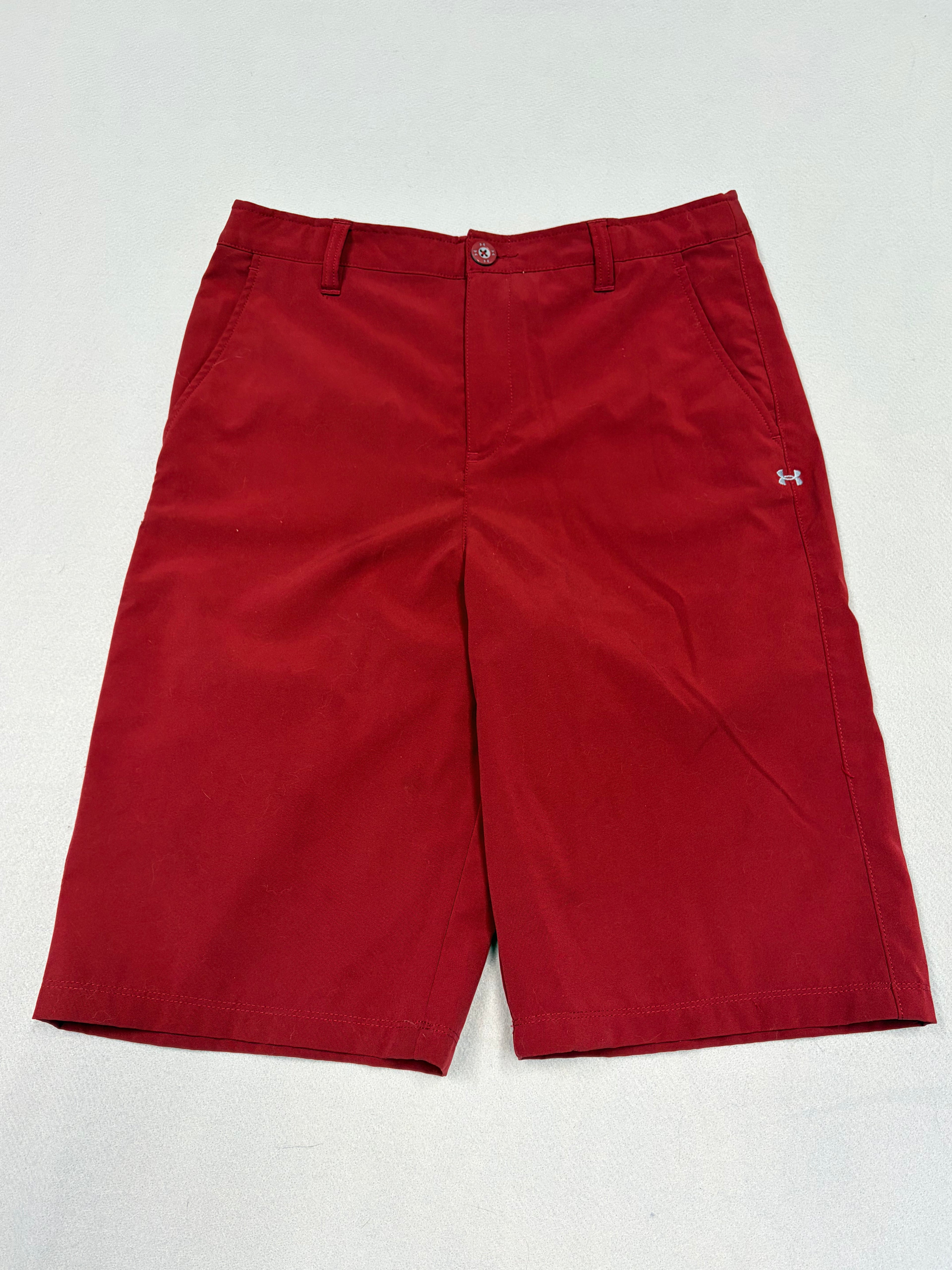 Under Armour Drive Tapered Golf Shorts Red YXL/JTG/XG