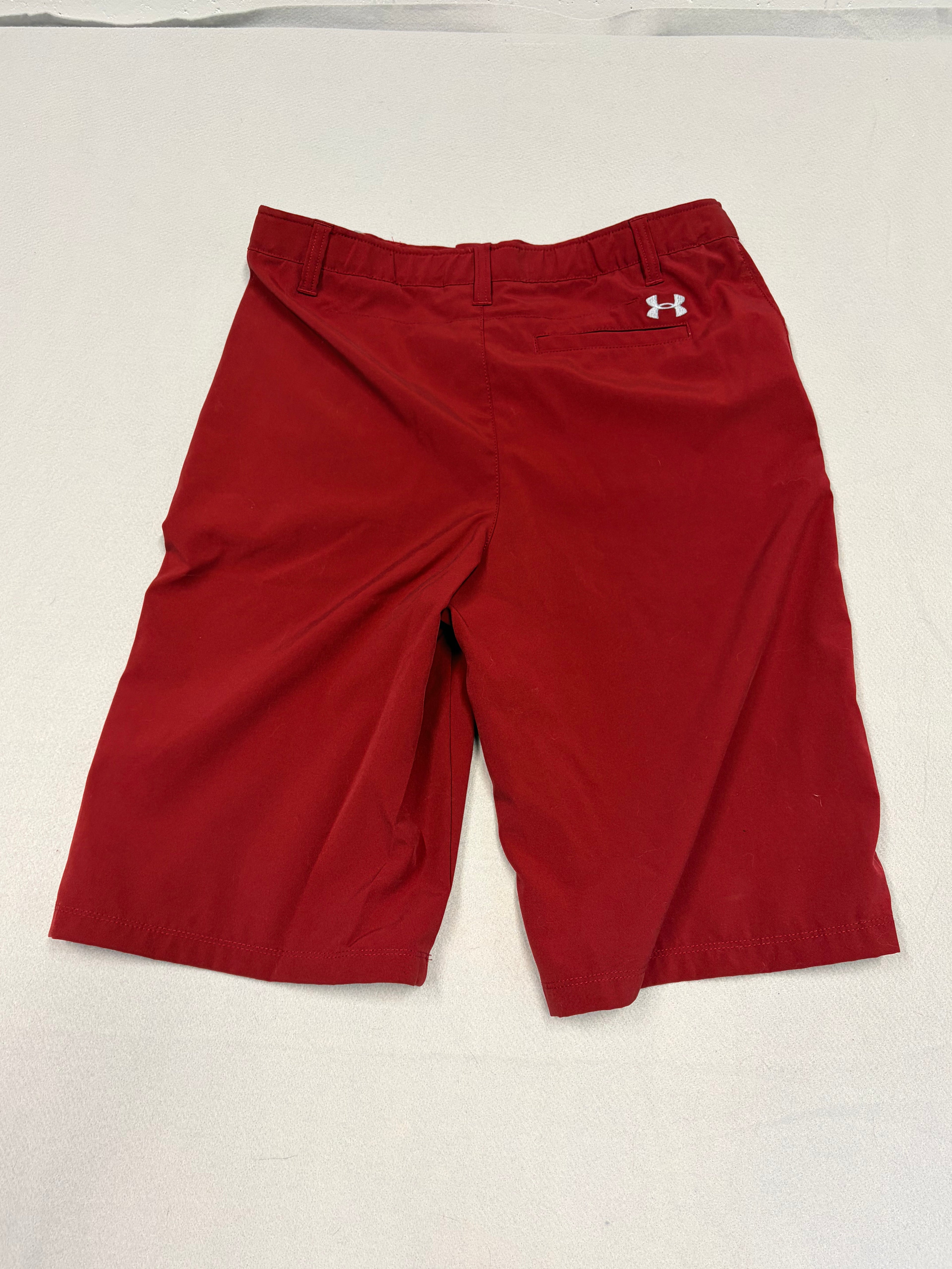 Under Armour Drive Tapered Golf Shorts Red YXL/JTG/XG