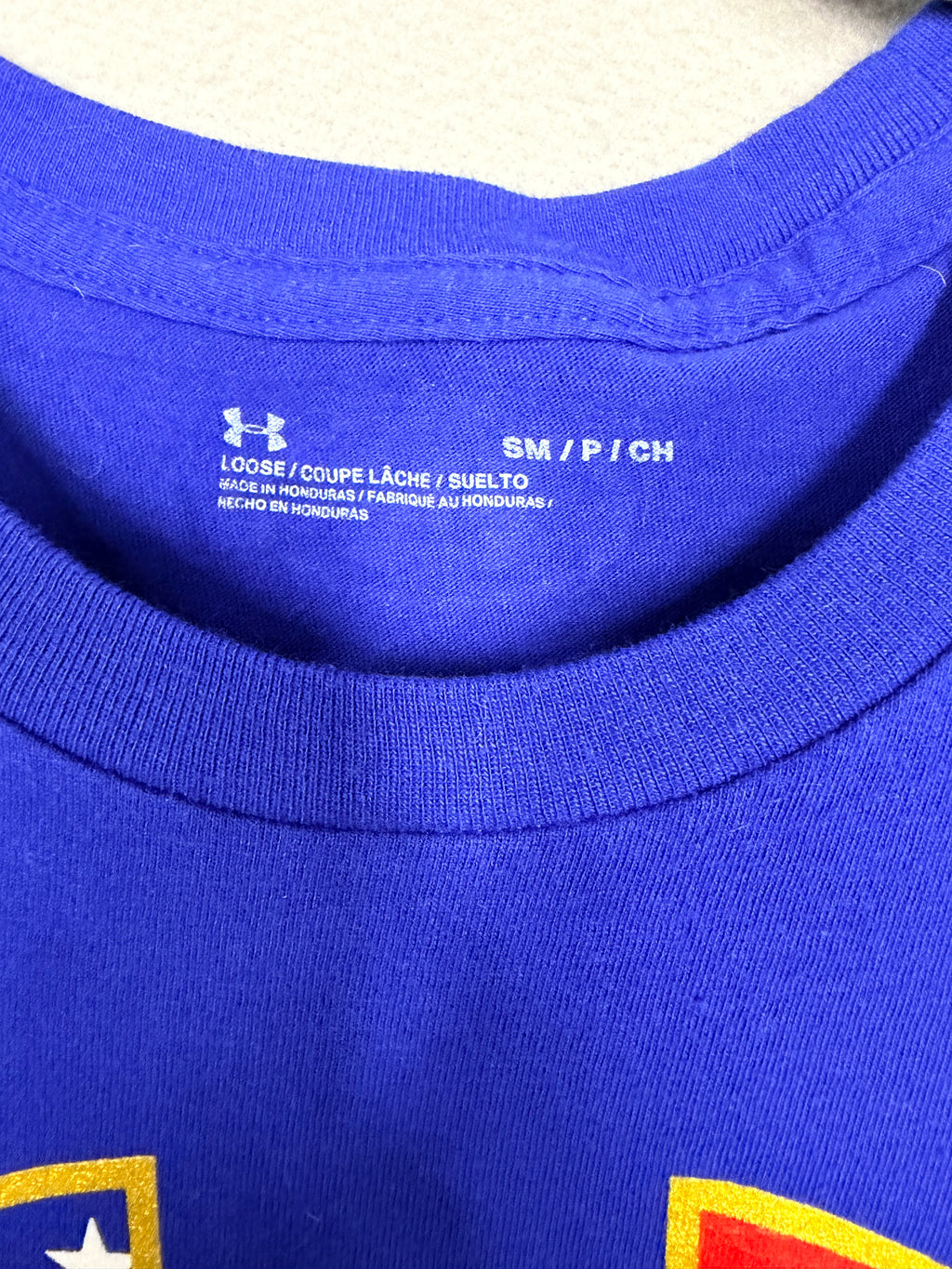 Under Armour Freedom Icon Baseball T-Shirt Royal Blue Small Loose