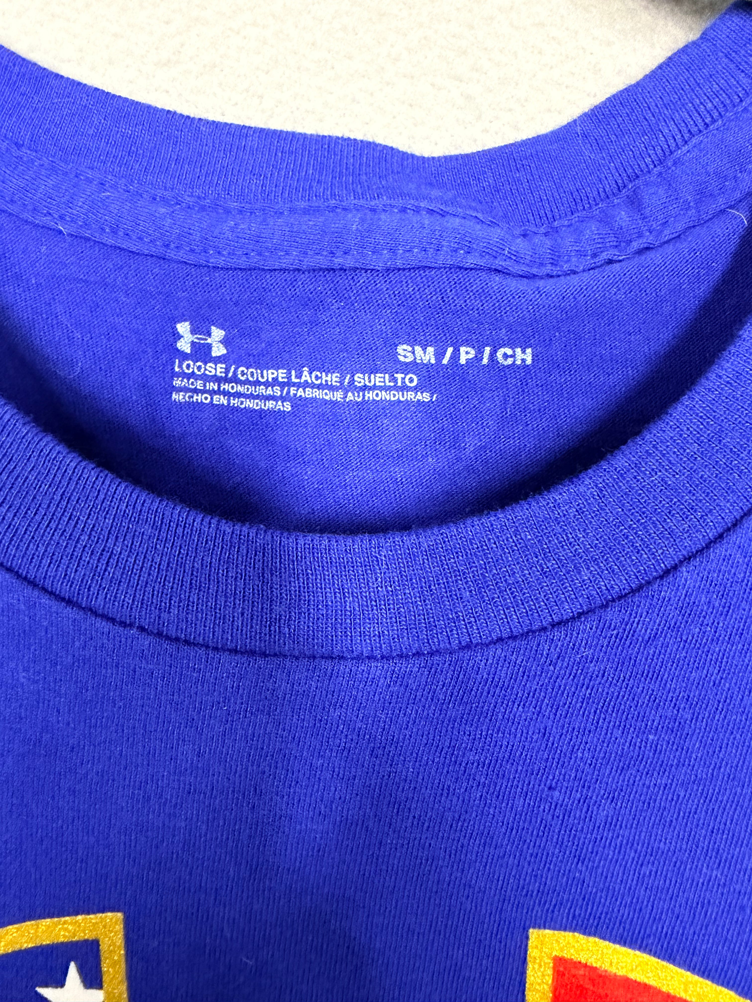 Under Armour Freedom Icon Baseball T-Shirt Royal Blue Small Loose