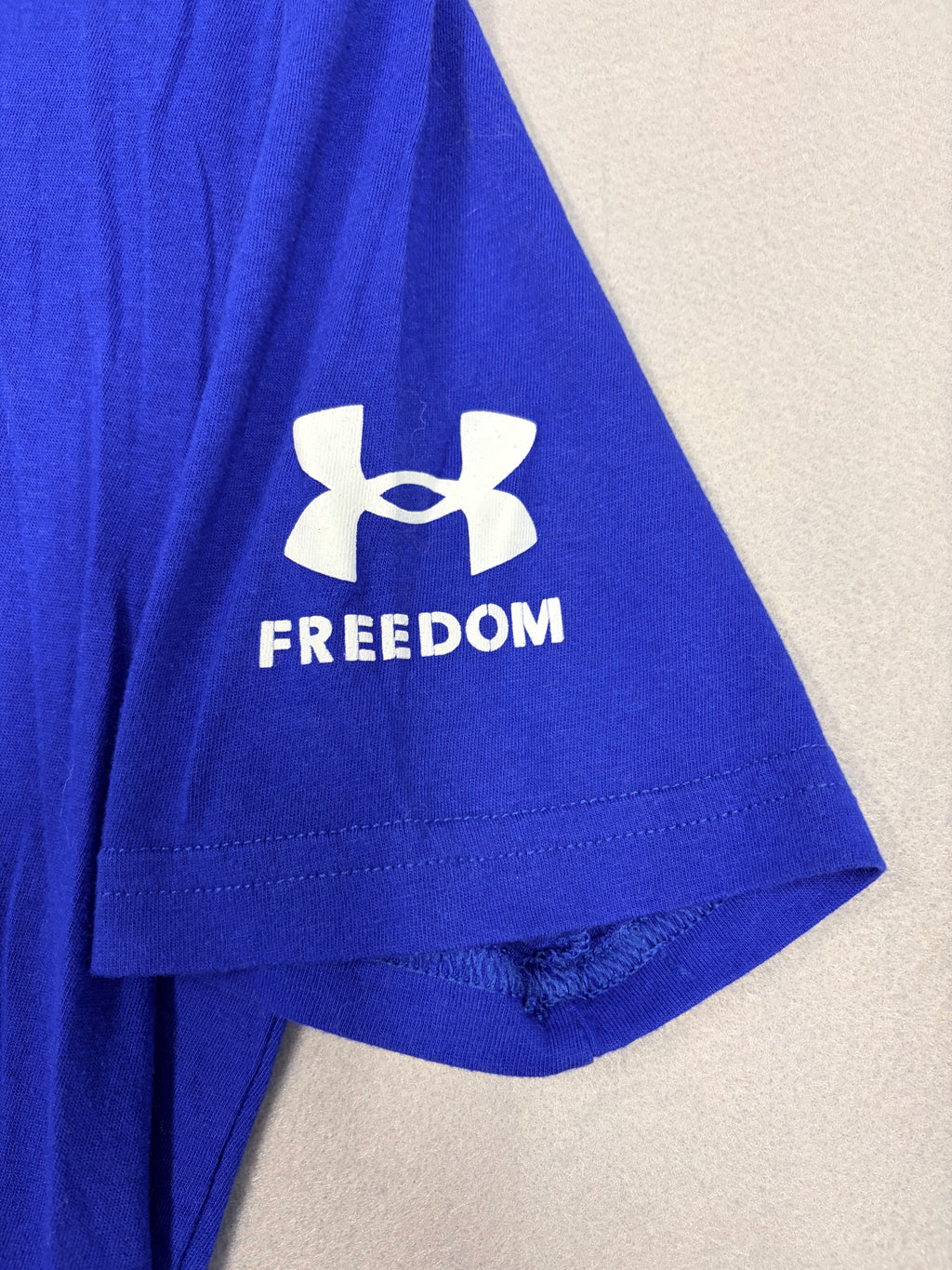 Under Armour Freedom Icon Baseball T-Shirt Royal Blue Small Loose