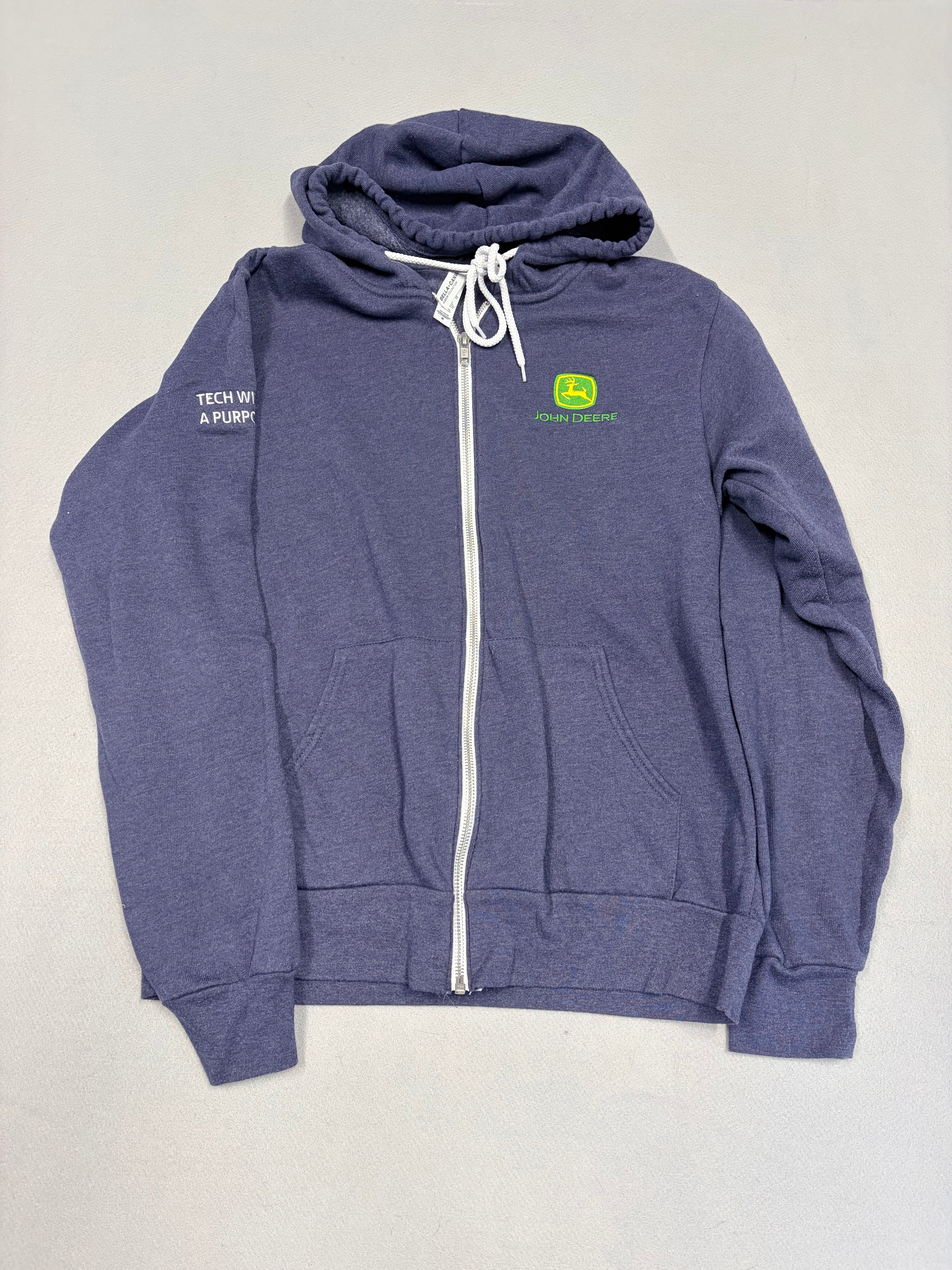 John Deere Tech With A Purpose Full-Zip Hoodie Medium Navy