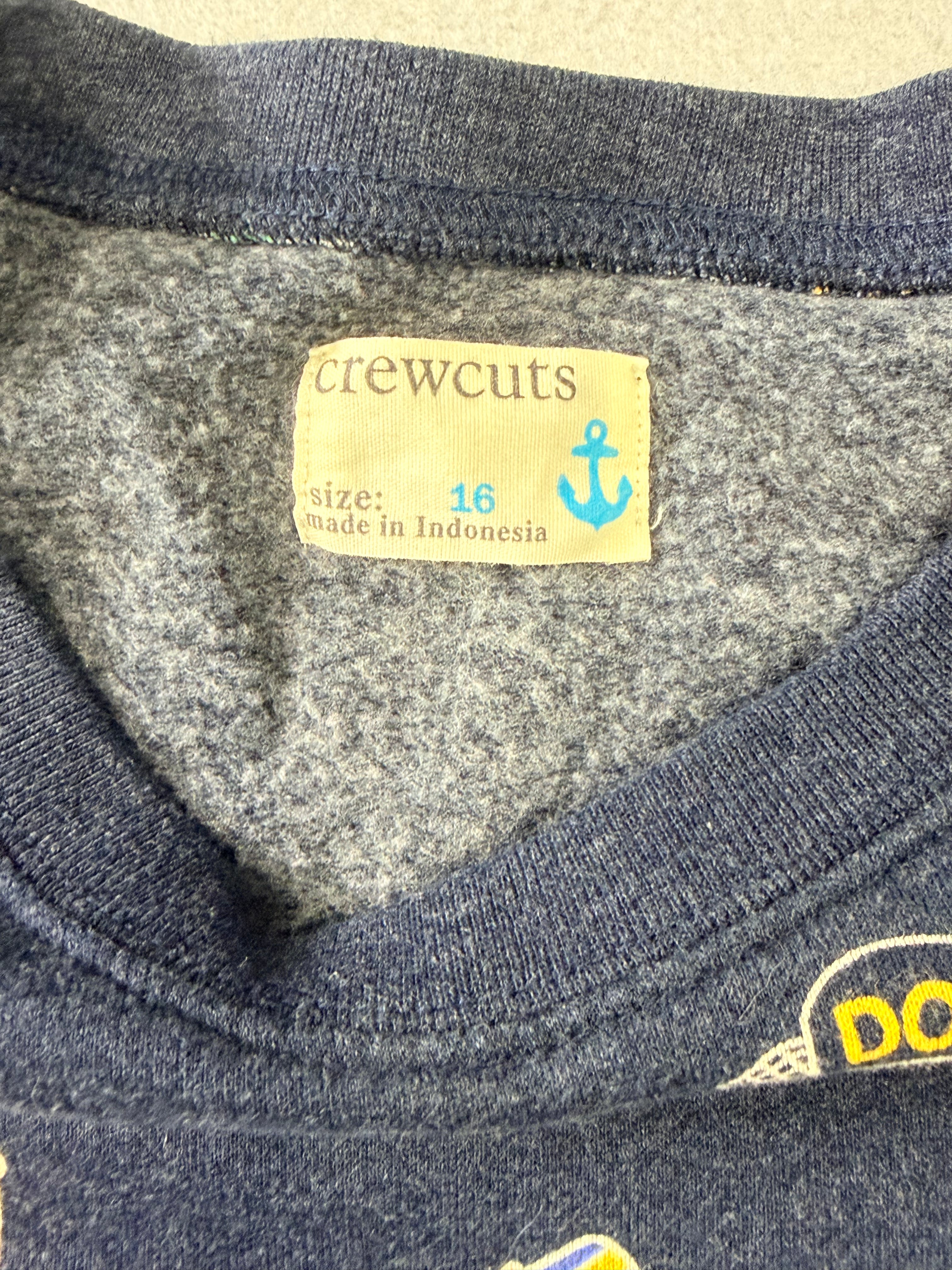 Crewcuts by J.Crew Do Fun Stuff Print Sweatshirt Size 16 Navy