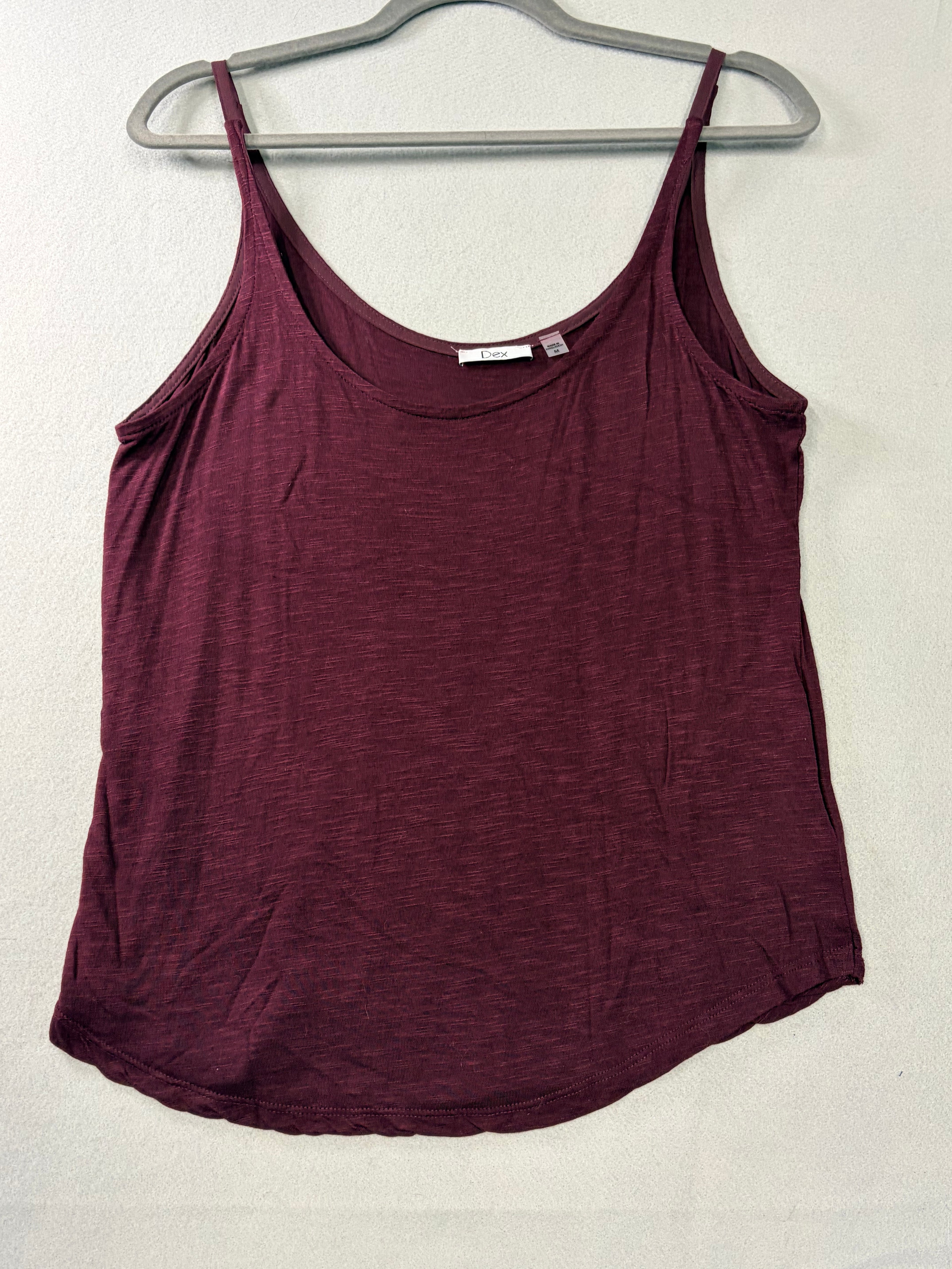 Dex Womens Medium Maroon Camisole Tank Top Scoop Neck Bangladesh