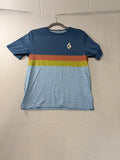 Volcom Lido Colorblock Stripe Blue Youth XL T-Shirt UPF 30+