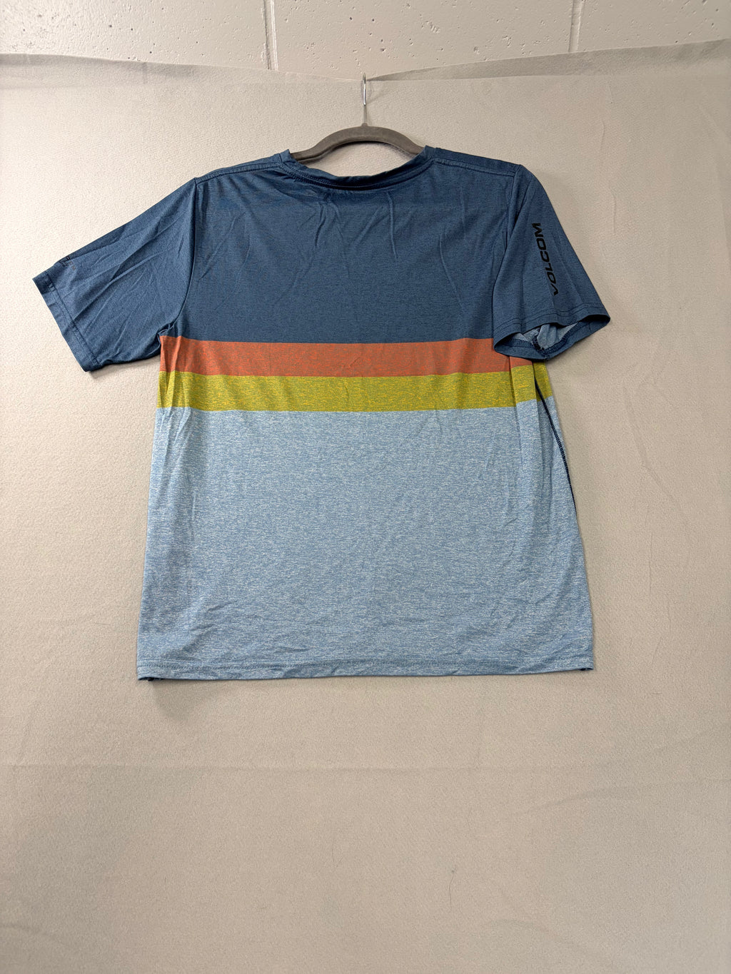 Volcom Lido Colorblock Stripe Blue Youth XL T-Shirt UPF 30+