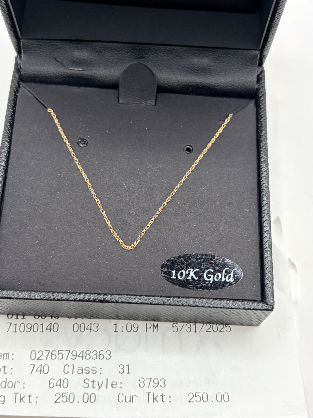Macy's 10K Gold Cable Chain Style 8793 Necklace Women's