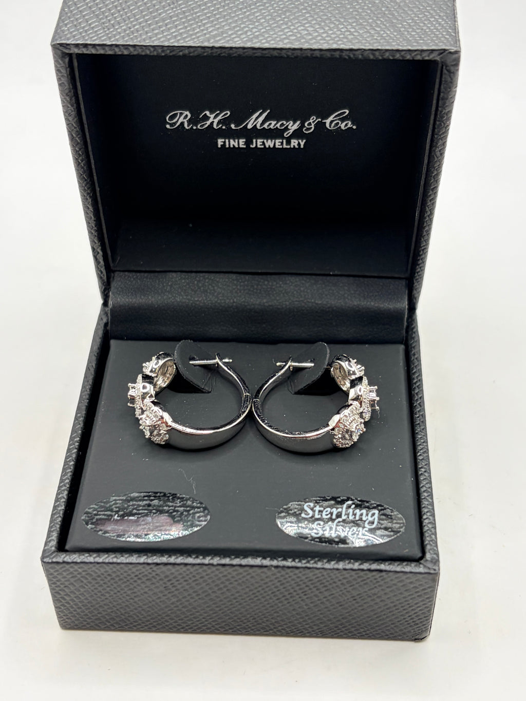 Forever Grown Diamonds Lab Grown Triple Halo Hoop Earrings (1/2 ct. t.w.) Sterling Silver