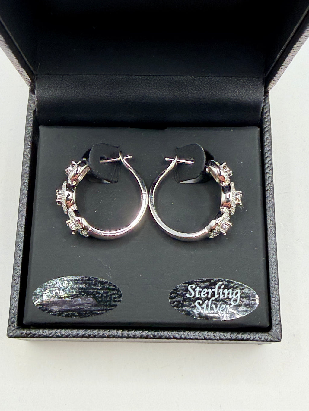 Forever Grown Diamonds Lab Grown Triple Halo Hoop Earrings (1/2 ct. t.w.) Sterling Silver