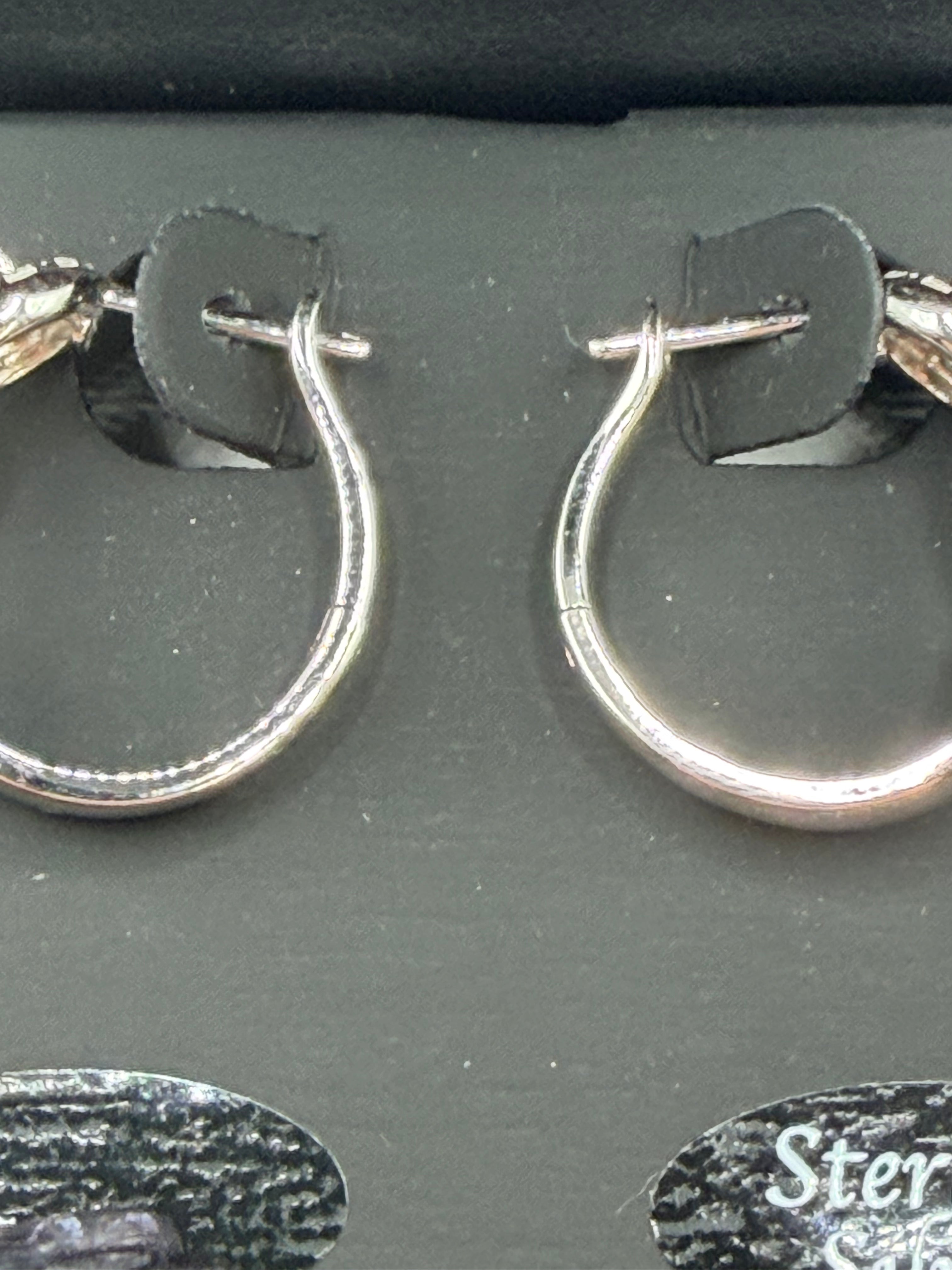 Forever Grown Diamonds Lab Grown Triple Halo Hoop Earrings (1/2 ct. t.w.) Sterling Silver