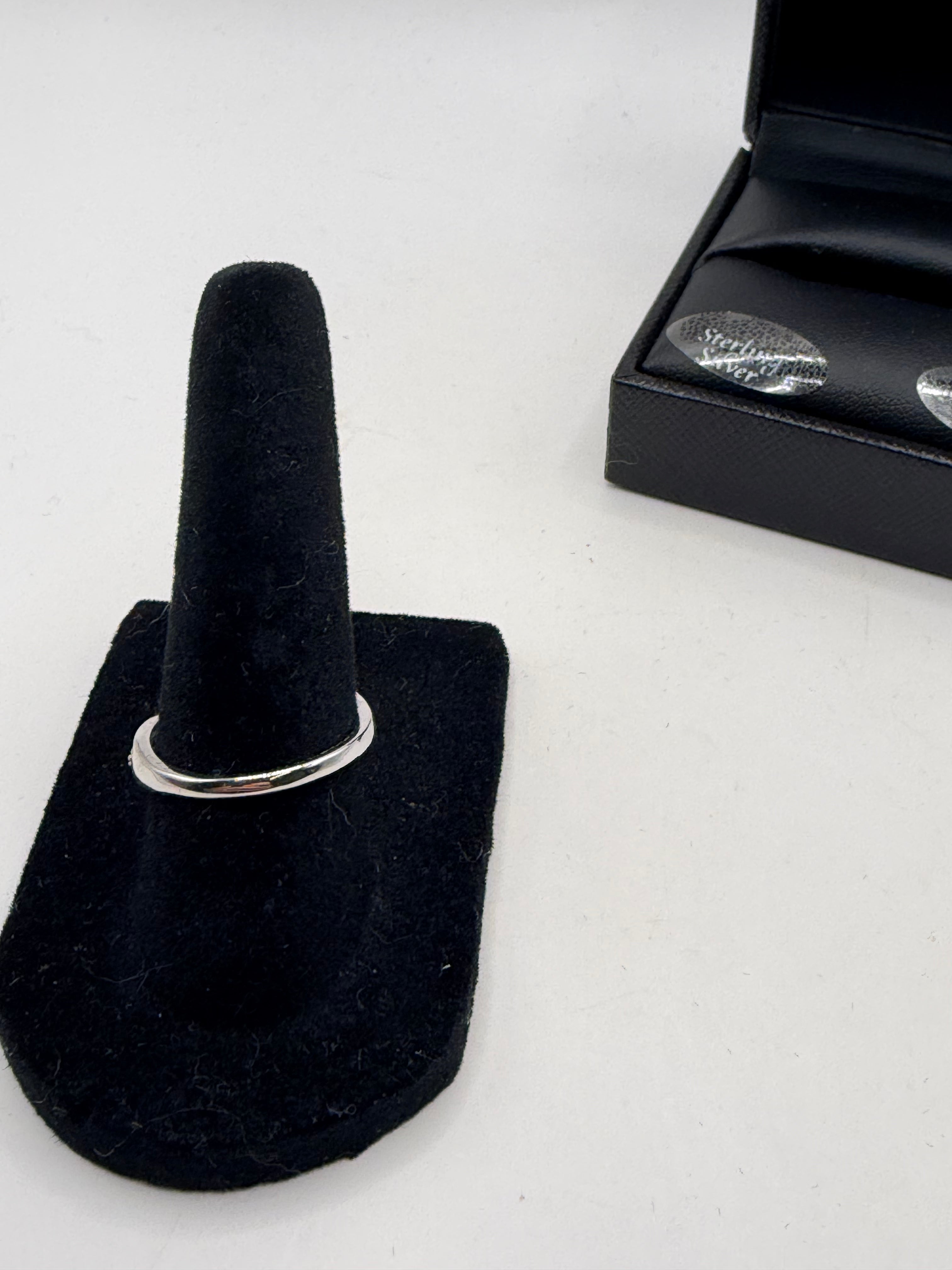 R. H. Macy & Co. Sterling Silver Diamond Three Stone Ring - Size 7 - NIB