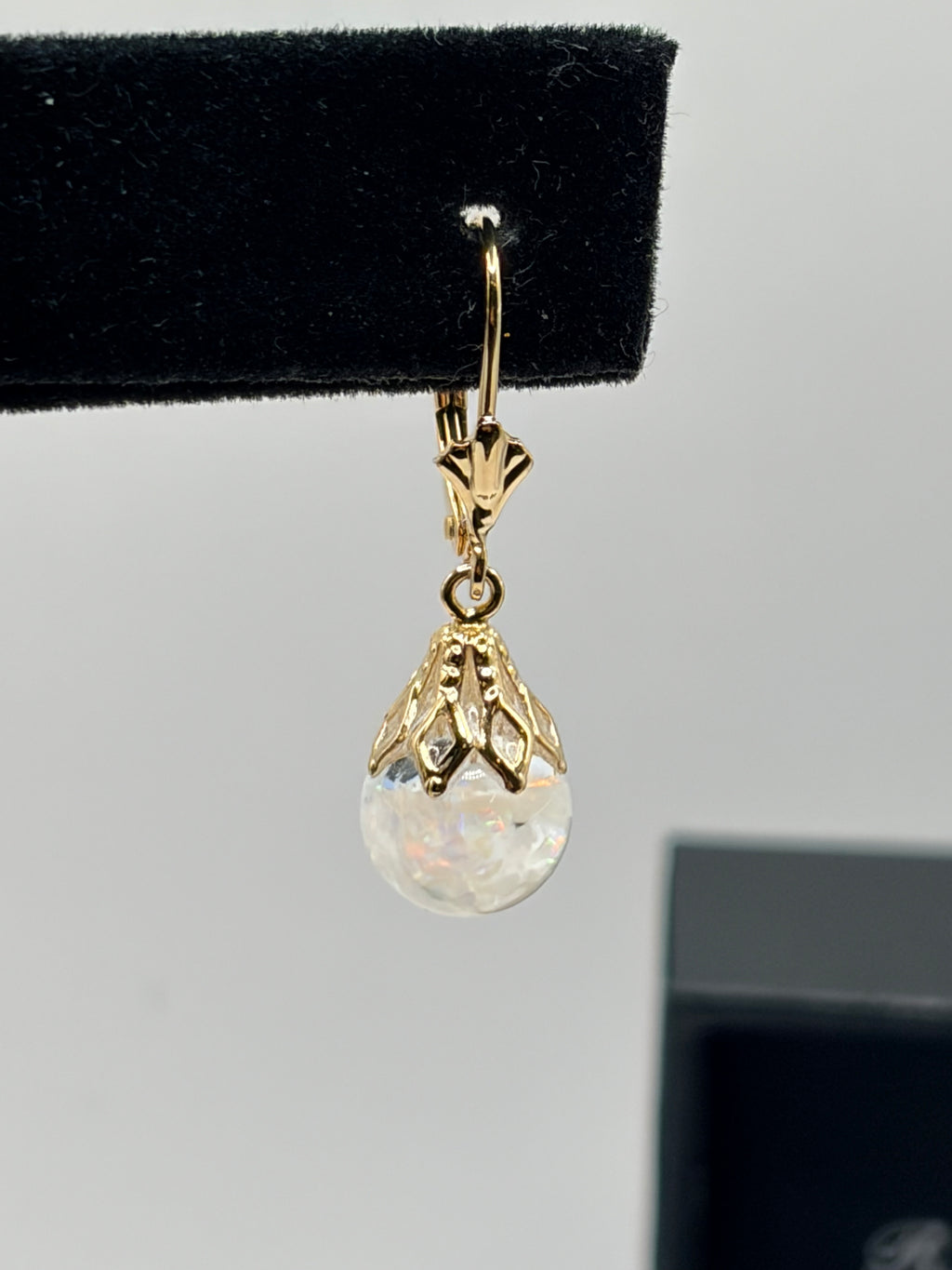 R. H. Macy & Co. Floating Crushed Opal 1 ct.t.w. Drop Earrings in 14k Gold - NIB