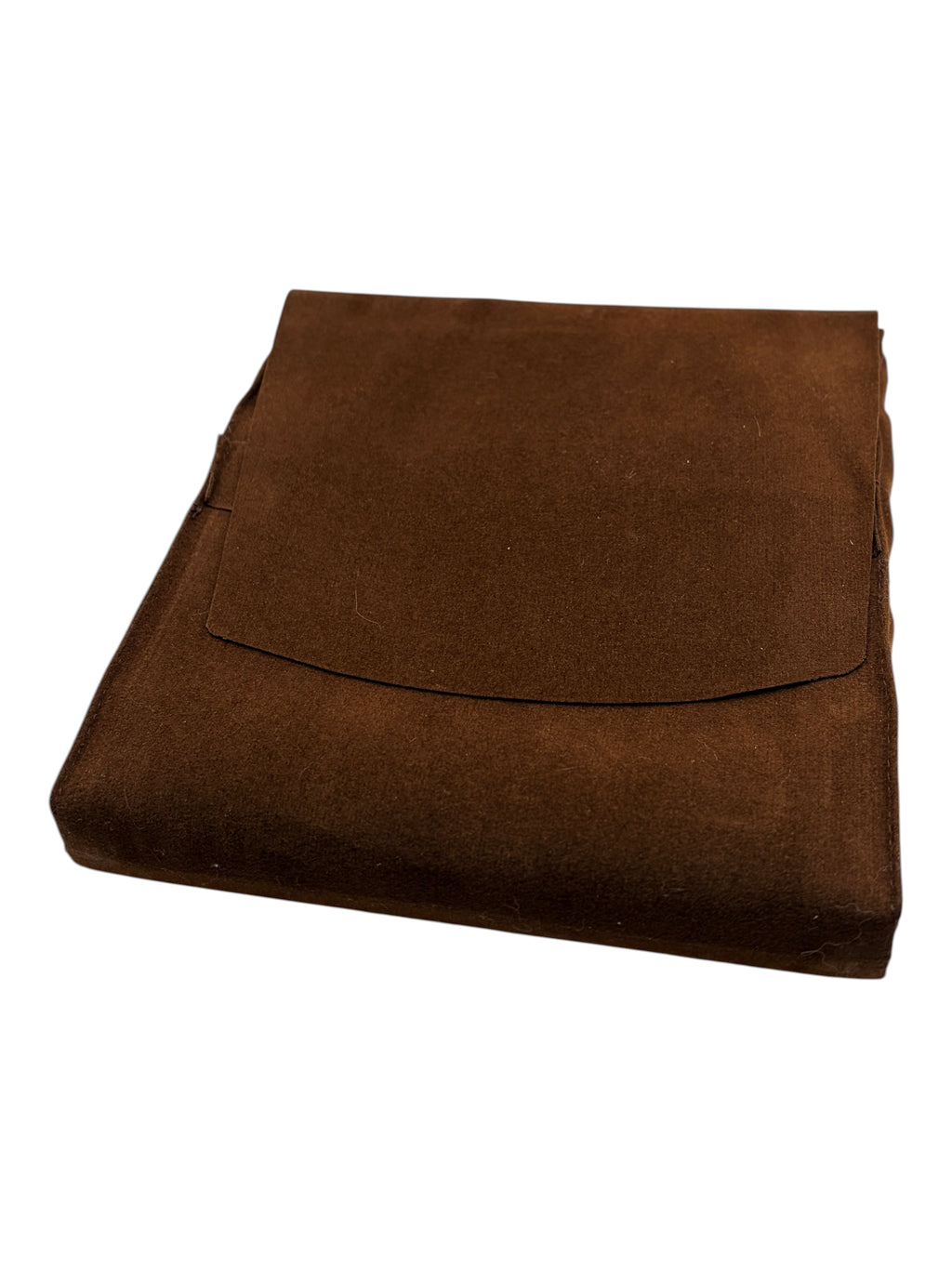 CURATED by Kira brown suede jewelry pouch for storing gold plated hoop earrings