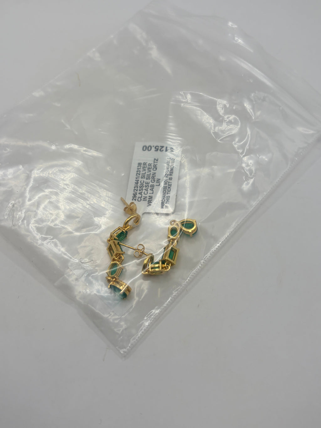 R. H. Macy's Fine Jewelry Lab-Grown Green Quartz Drop Earrings - NWT