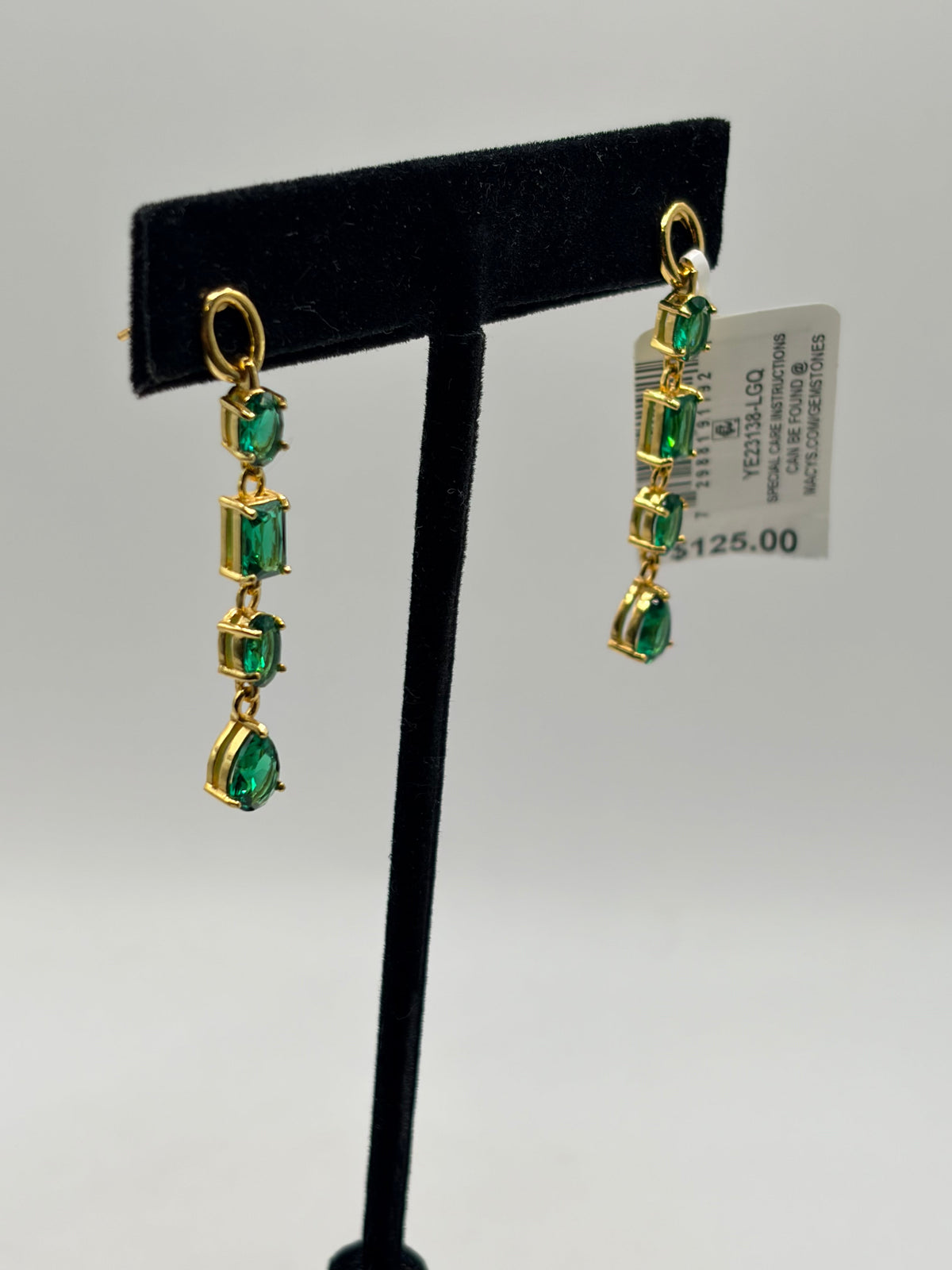 R. H. Macy's Fine Jewelry Lab-Grown Green Quartz Drop Earrings - NWT