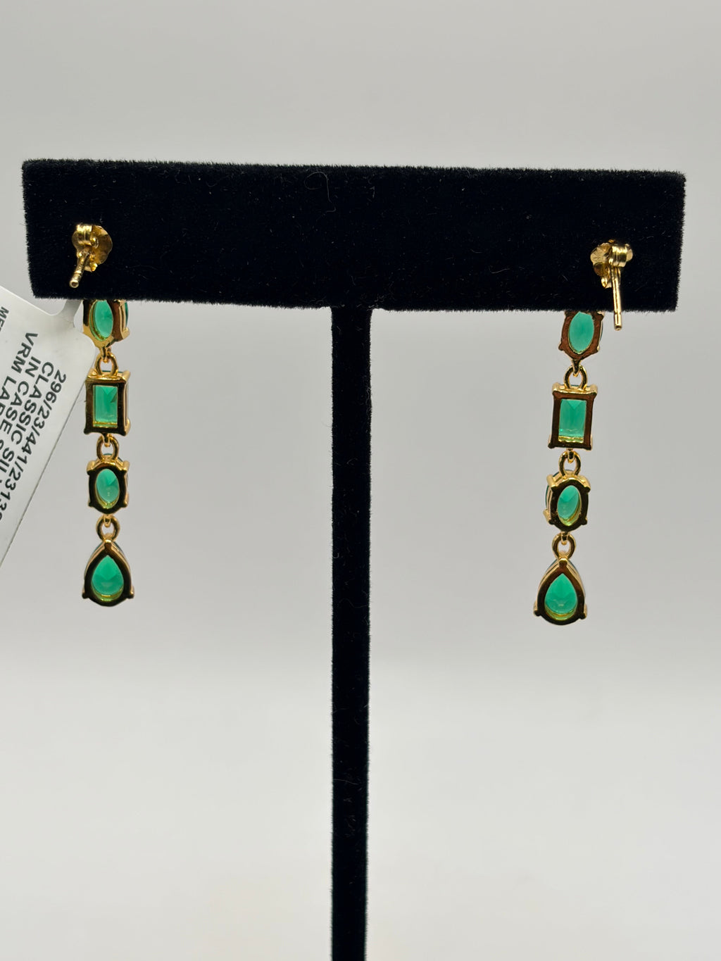 R. H. Macy's Fine Jewelry Lab-Grown Green Quartz Drop Earrings - NWT