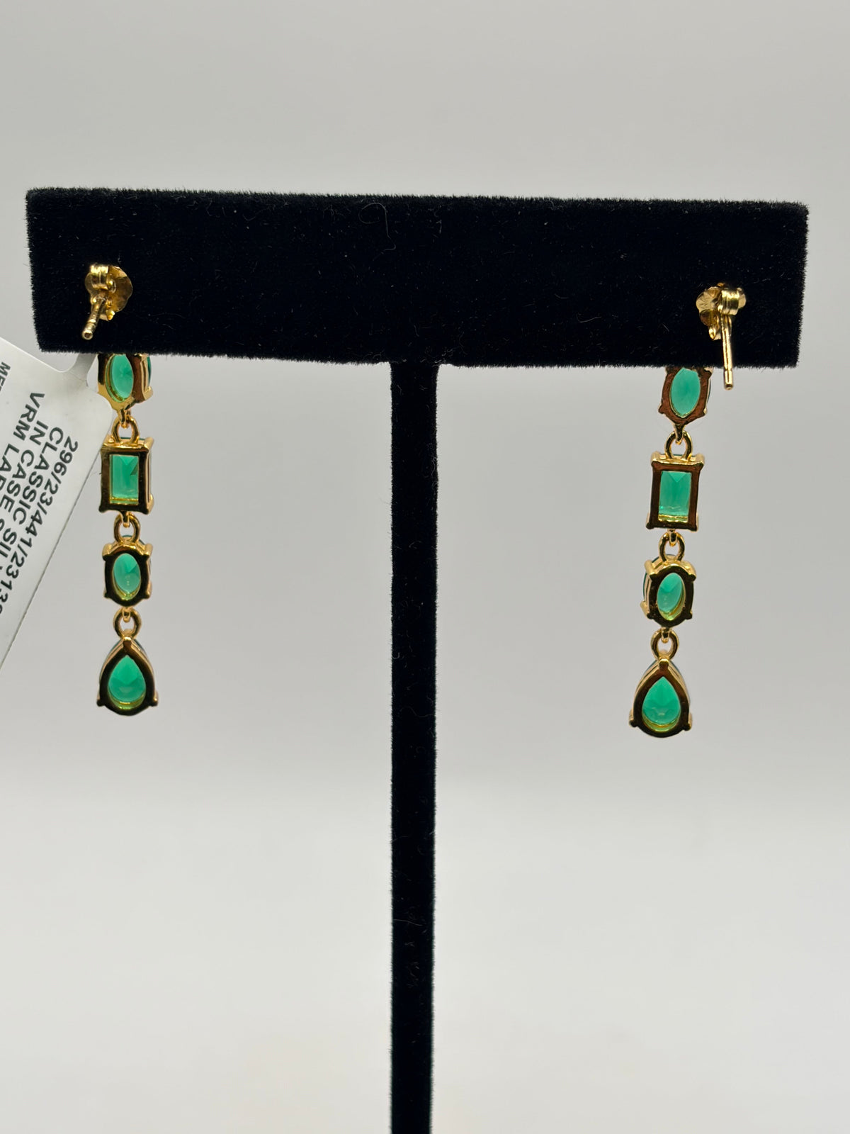 R. H. Macy's Fine Jewelry Lab-Grown Green Quartz Drop Earrings - NWT