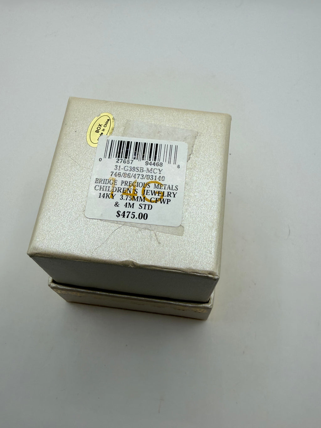 Bridge Precious Metals 14K Gold & Pearl Stud Earring Set - New in Box