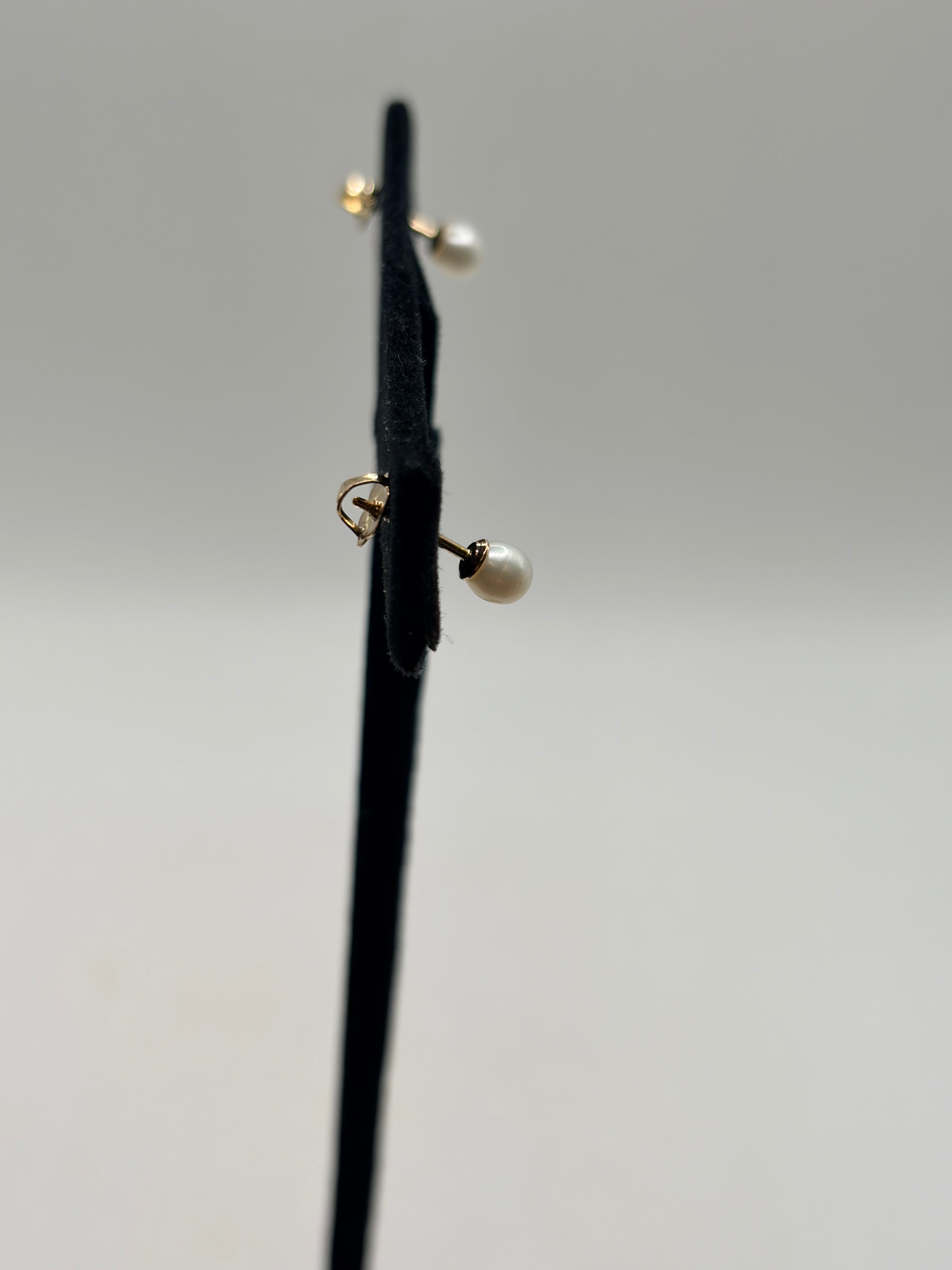 Bridge Precious Metals 14K Gold & Pearl Stud Earring Set - New in Box