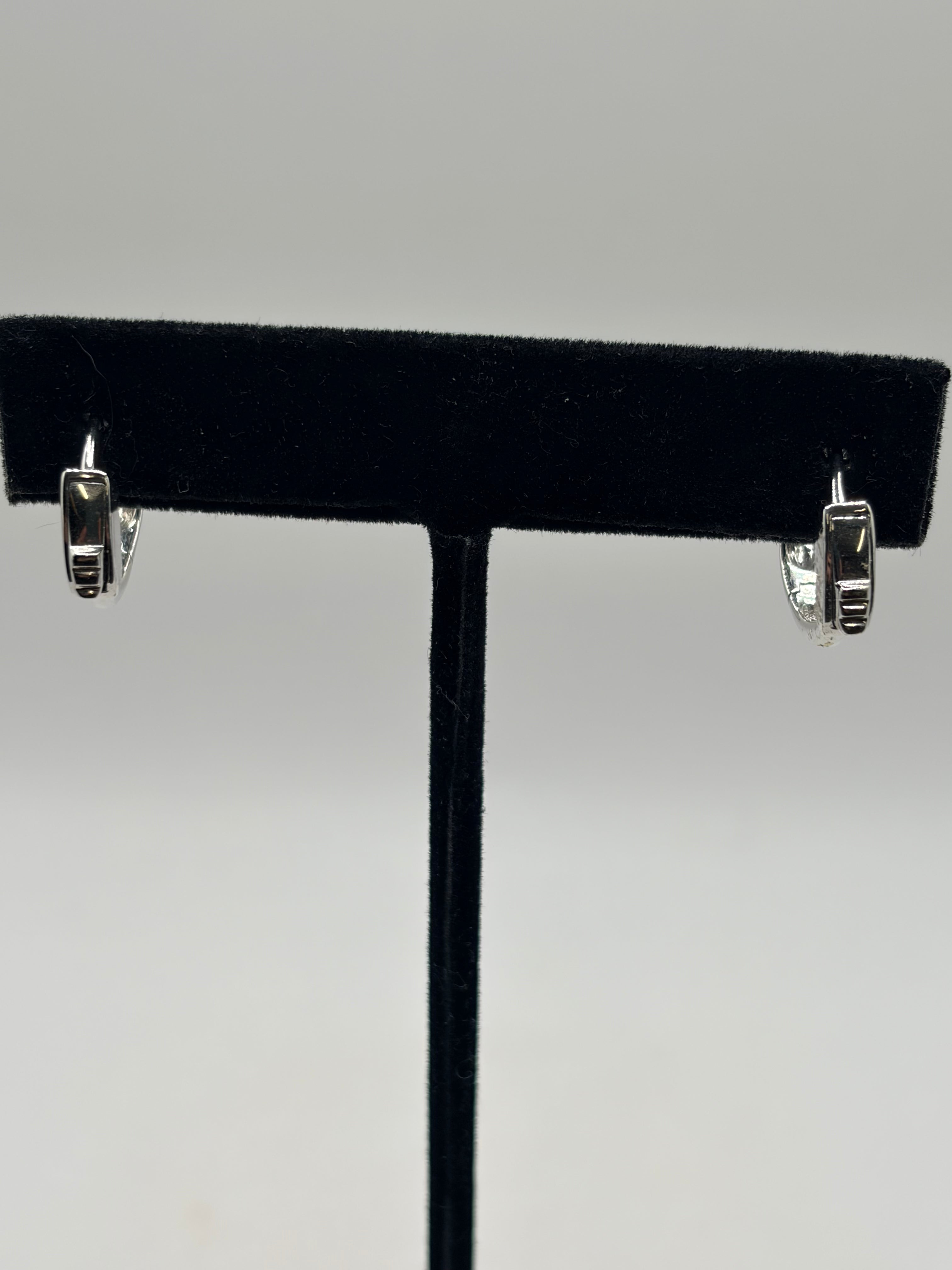 R.H. Macy and Co. Fine Jewelry Lab Grown Diamond Pave Hoop Earrings