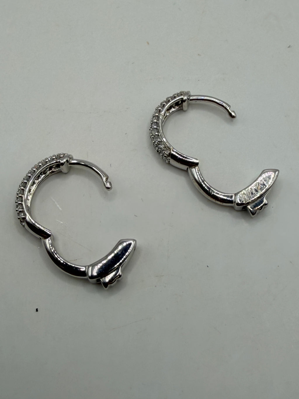 R.H. Macy and Co. Fine Jewelry Lab Grown Diamond Pave Hoop Earrings
