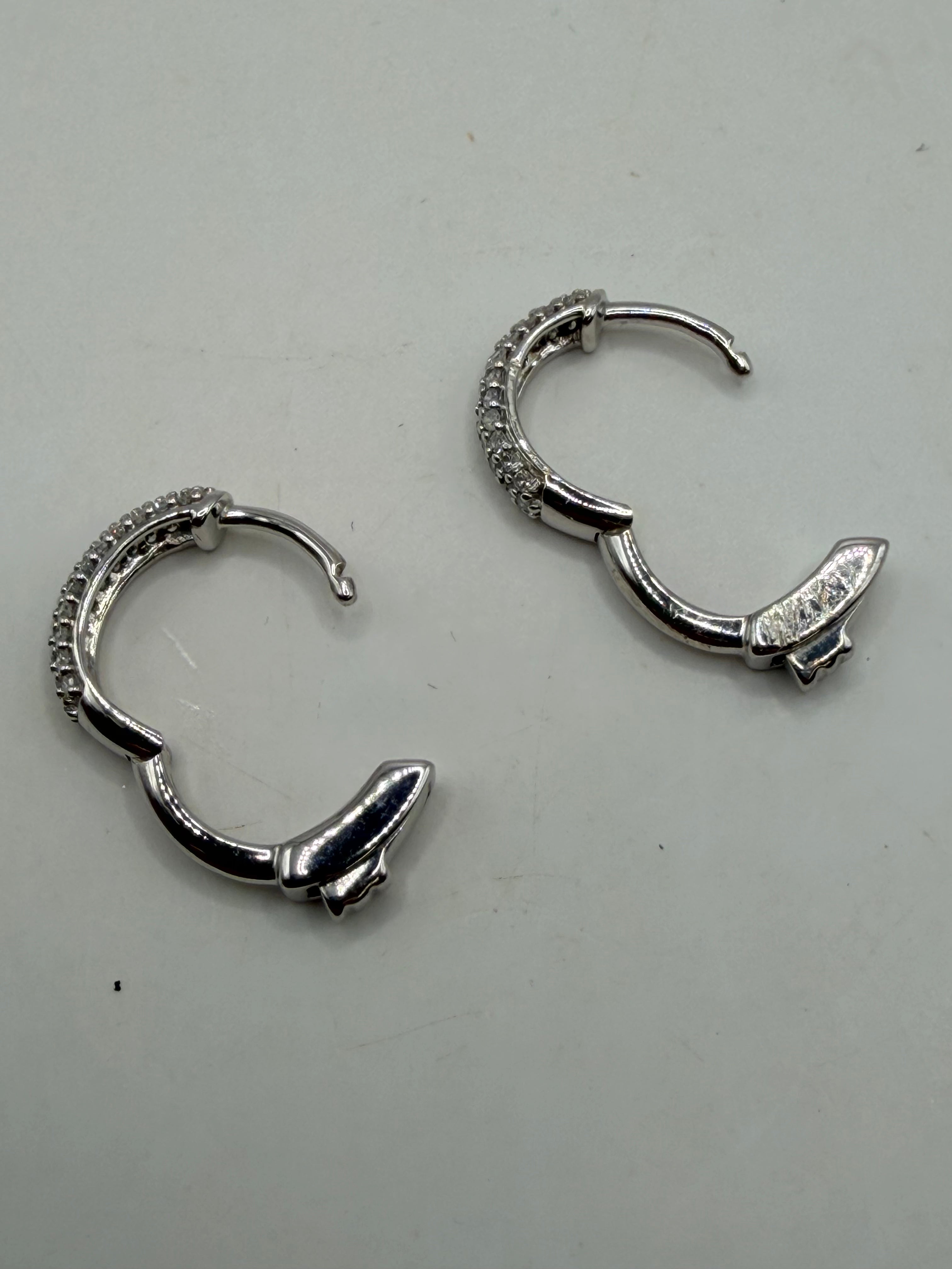 R.H. Macy and Co. Fine Jewelry Lab Grown Diamond Pave Hoop Earrings