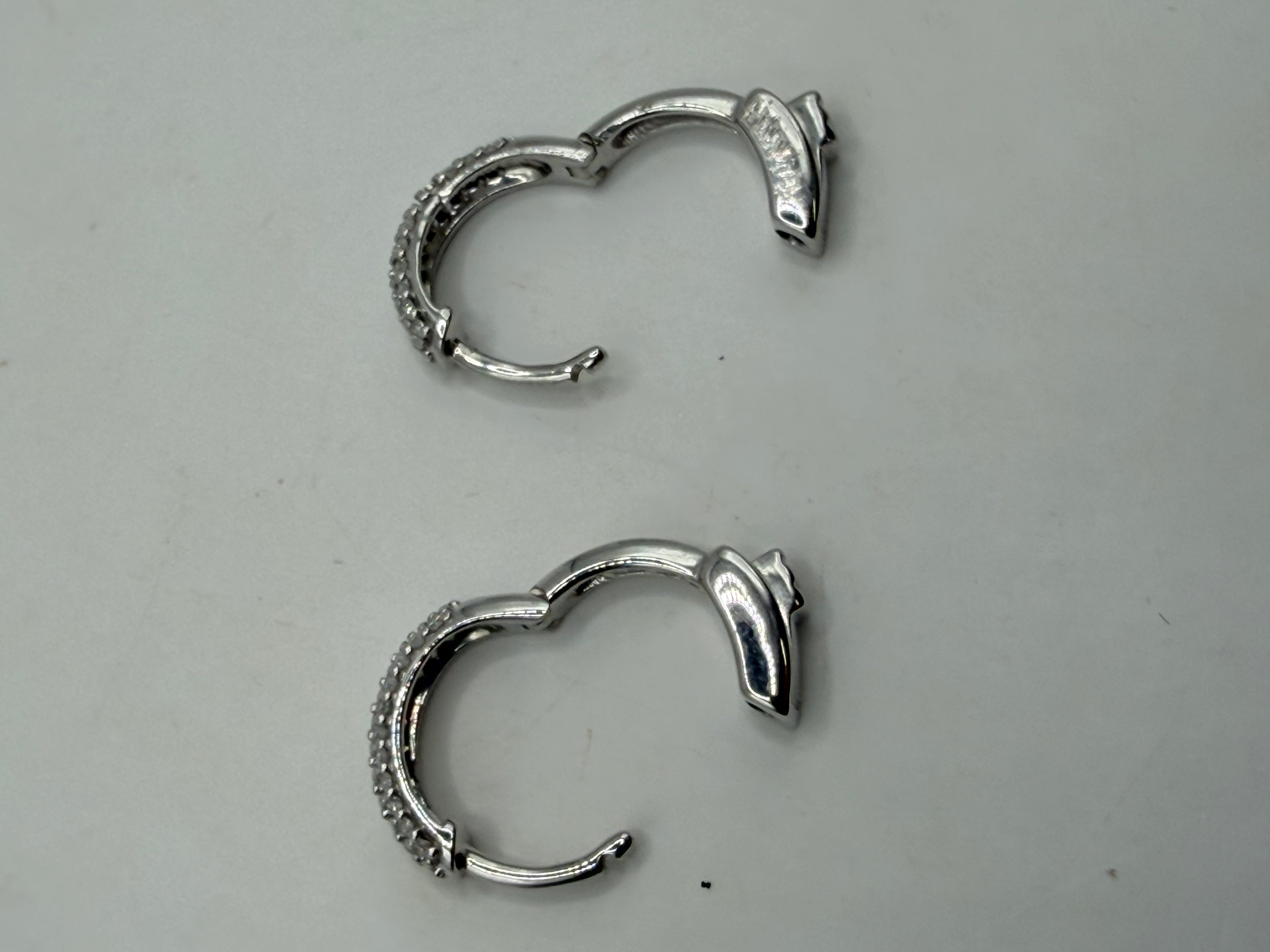 R.H. Macy and Co. Fine Jewelry Lab Grown Diamond Pave Hoop Earrings