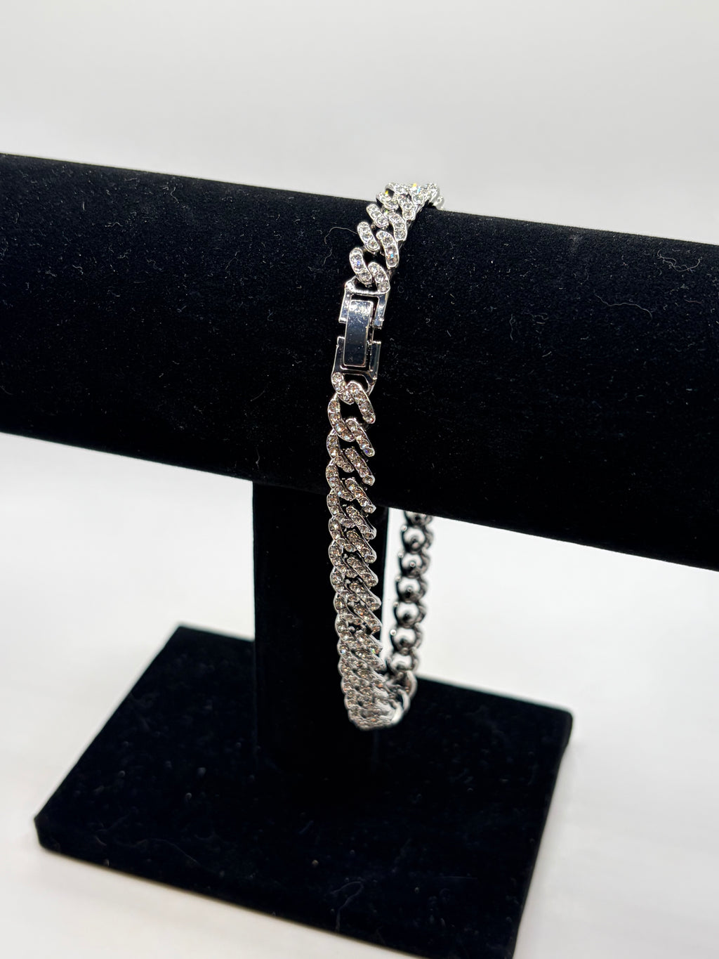 697734 Macy'S Pavé Curb Chain Bracelet Silver Women's