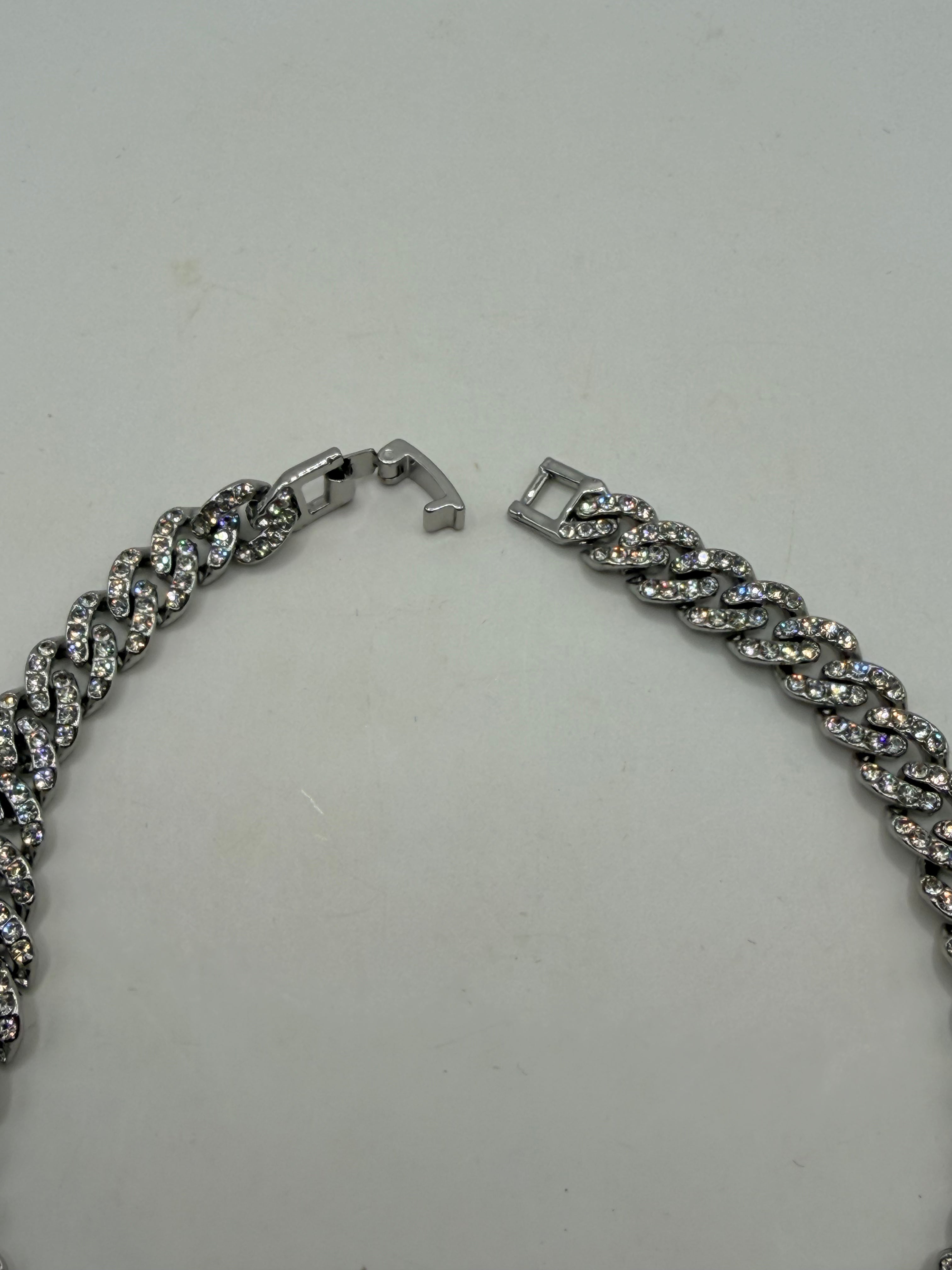 697734 Macy'S Pavé Curb Chain Bracelet Silver Women's