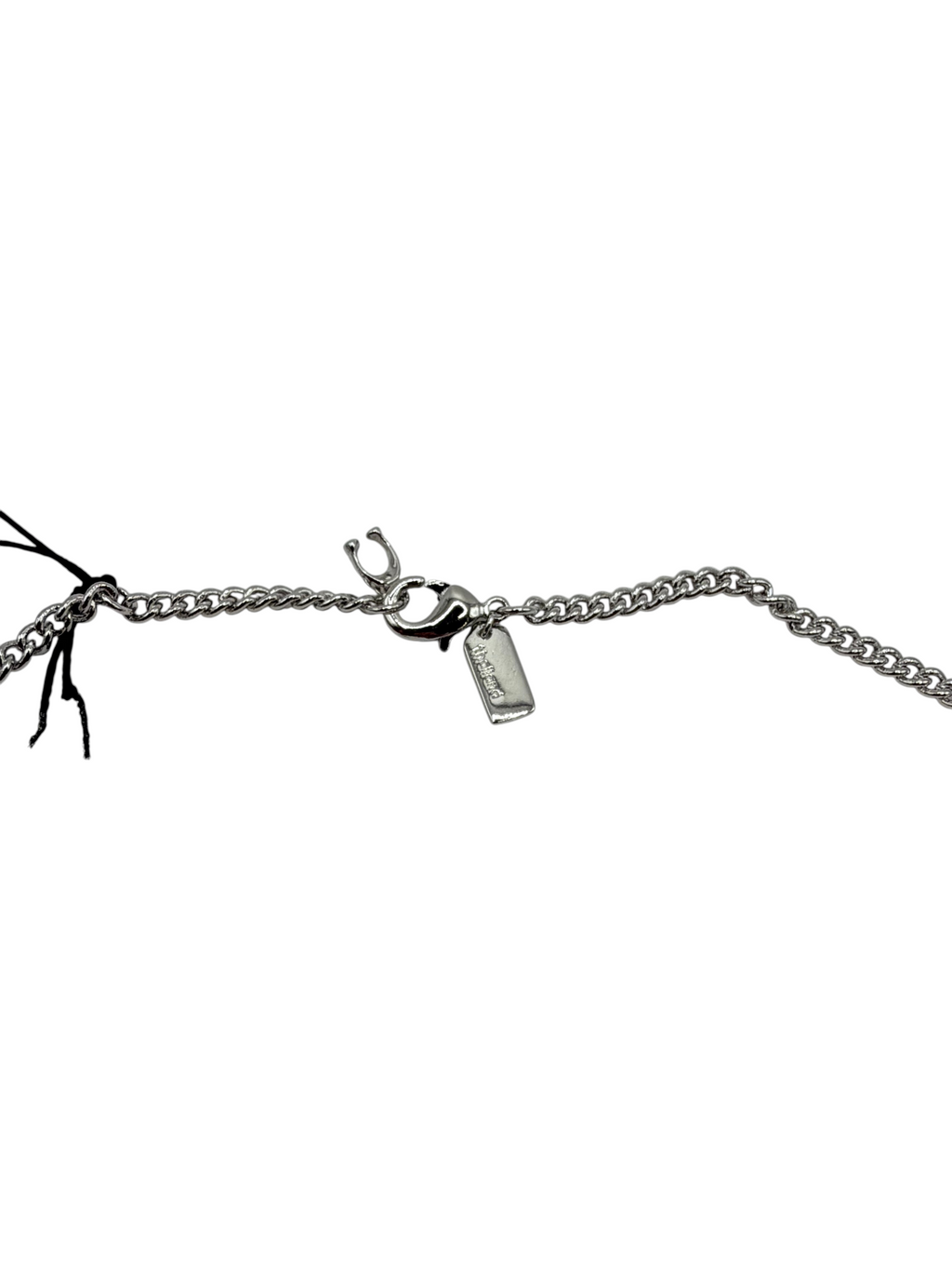 CURATED by Kira Coach silver-tone curb chain necklace with lobster clasp and signature logo tag
