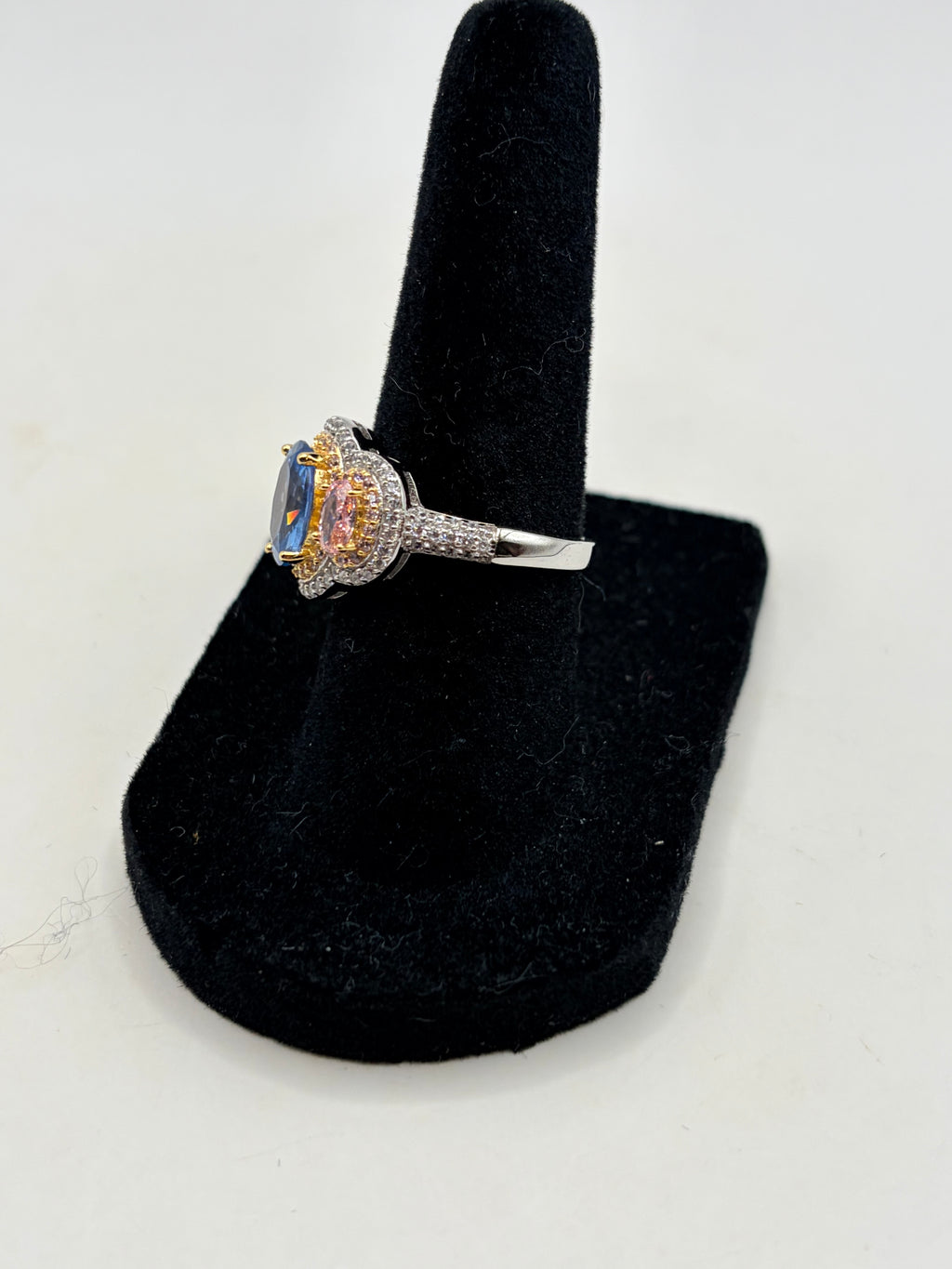Macy's Multicolor Cubic Zirconia Ring Sterling Silver Style 296 Women's
