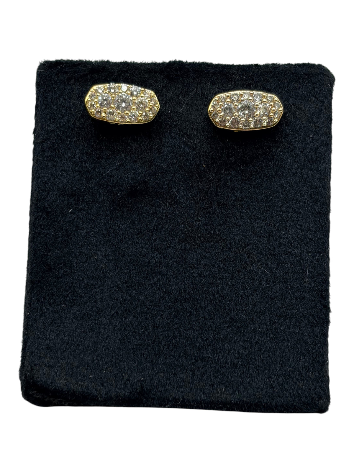 CURATED by Kira Kendra Scott Grayson stud earrings in 14k gold plated brass with white crystal CZ stones