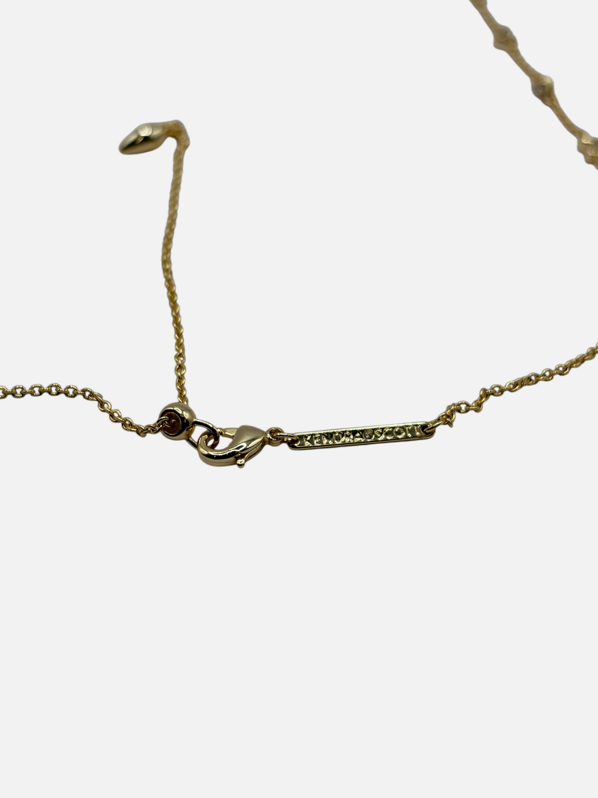 CURATED by Kira Kendra Scott Haven necklace gold-plated chain with lobster clasp and branded metal tag