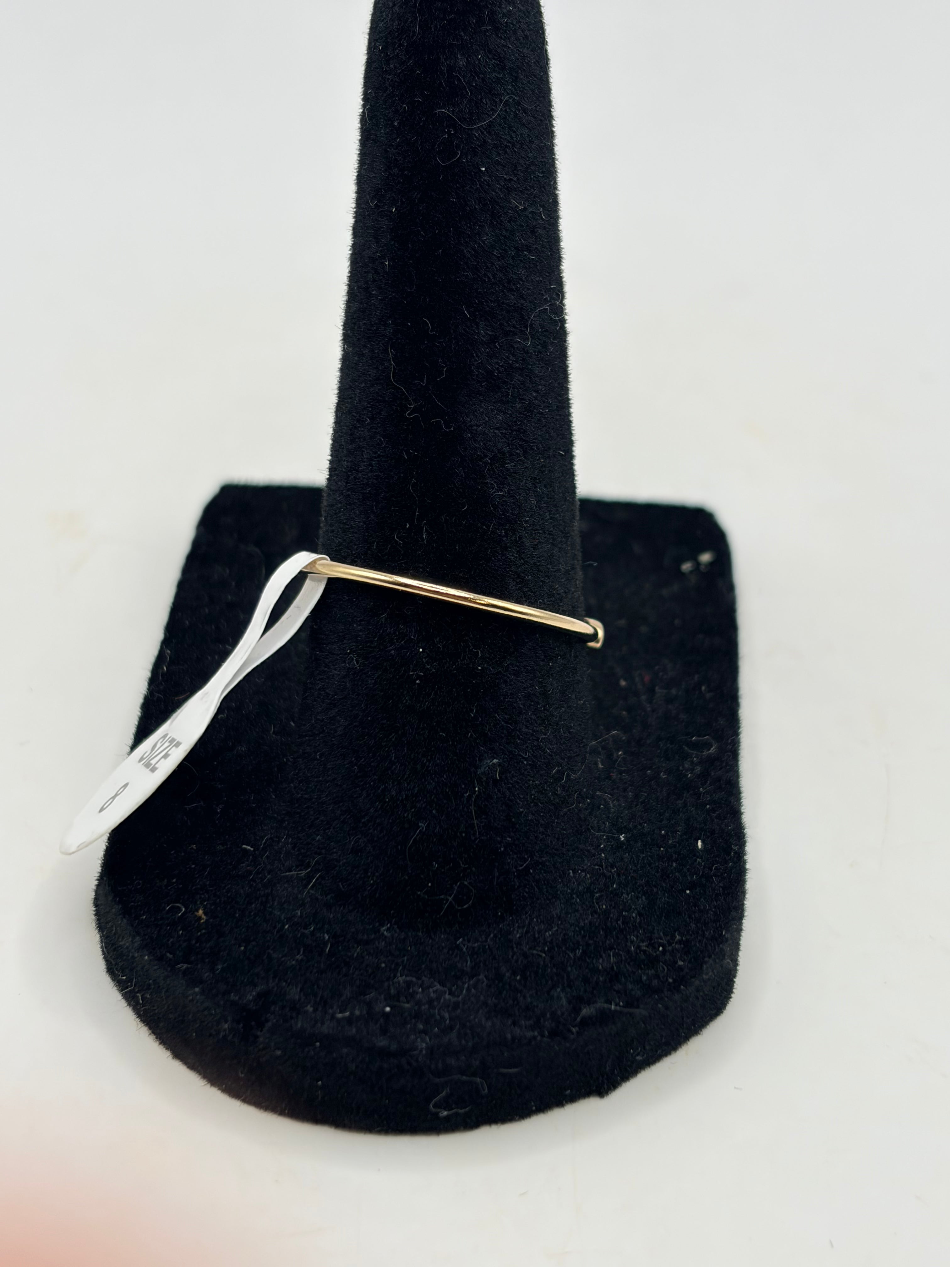 Lola Ade 14k Gold-Plated Cubic Zirconia Minimalist Ring - Size 8 - NWT