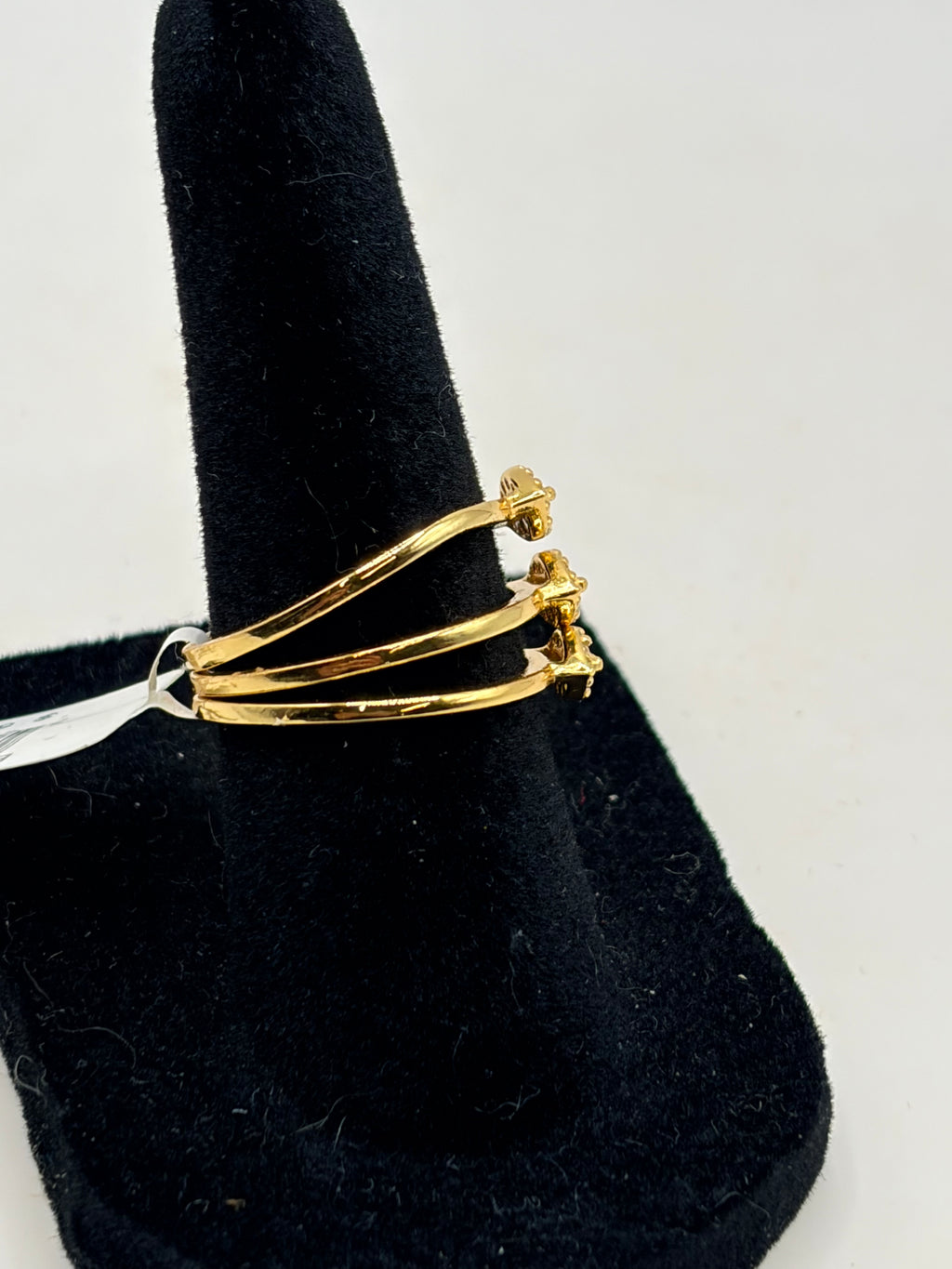 Macy's Cubic Zirconia Evil Eye Trio 18K Gold Plate Stack Ring, Set of 3 - Size 6 - NWT