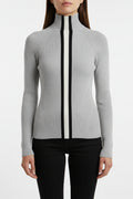 Cordova Soelden Turtleneck Top - Wool Sweatshirt Grey Melange - Medium