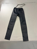 The Row Moto W2EYFI B2 Navy Leather Leggings M Women's