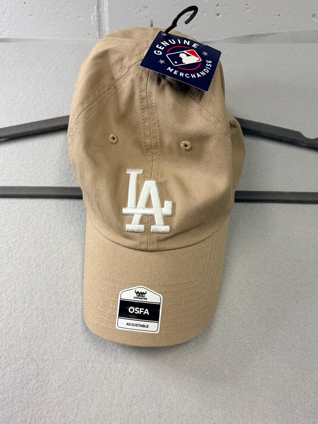 '47 Adult Los Angeles Dodgers Khaki Clean Up Adjustable Hat - NWT